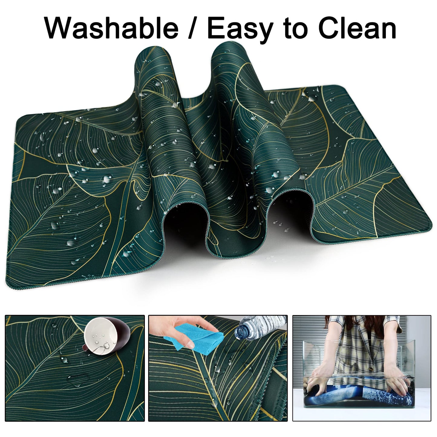 Wiabsi Desk Mat Pad,Large XXL Extended Mouse Pad Mat for Desktop Keyboard