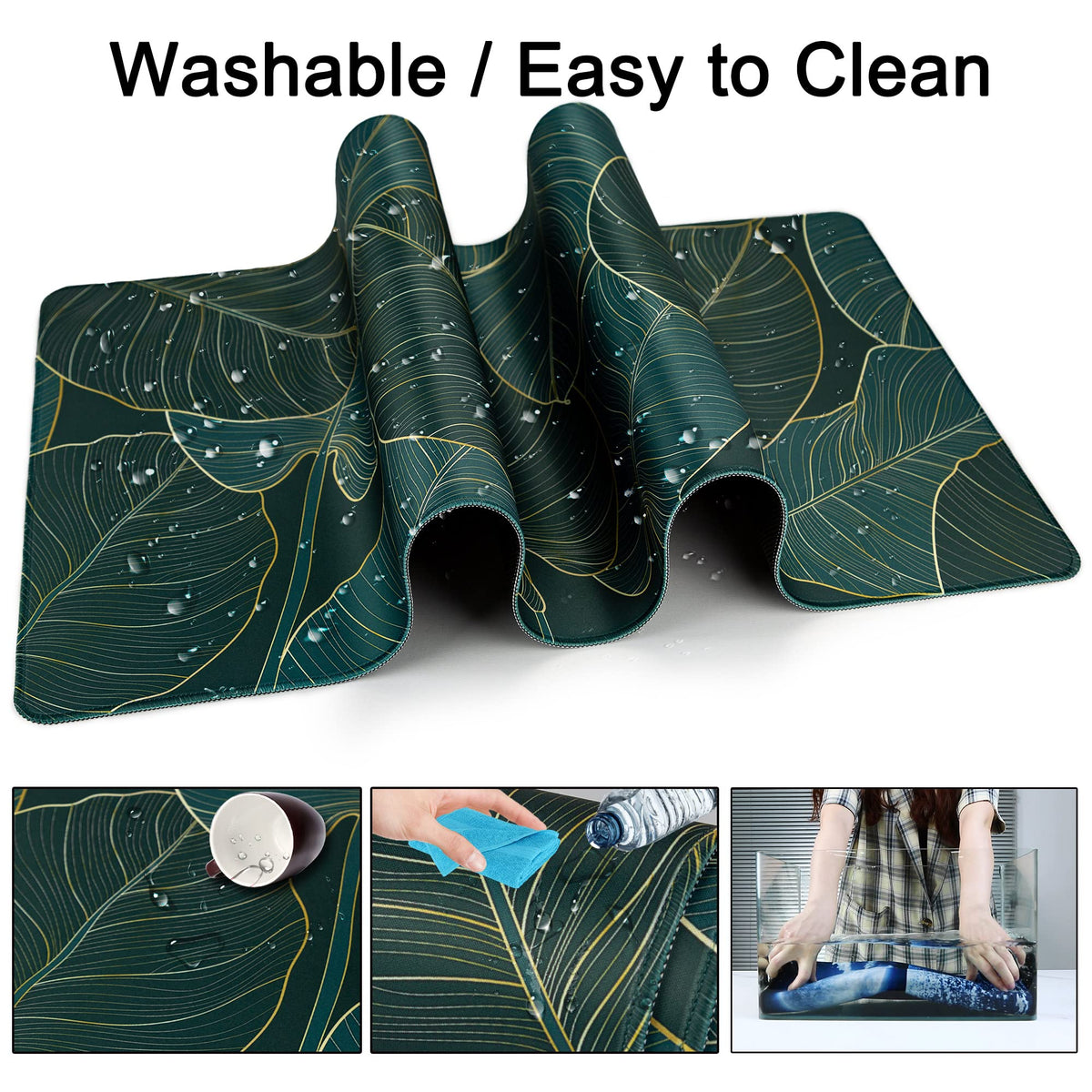 Wiabsi Desk Mat Pad,Large XXL Extended Mouse Pad Mat for Desktop Keyboard