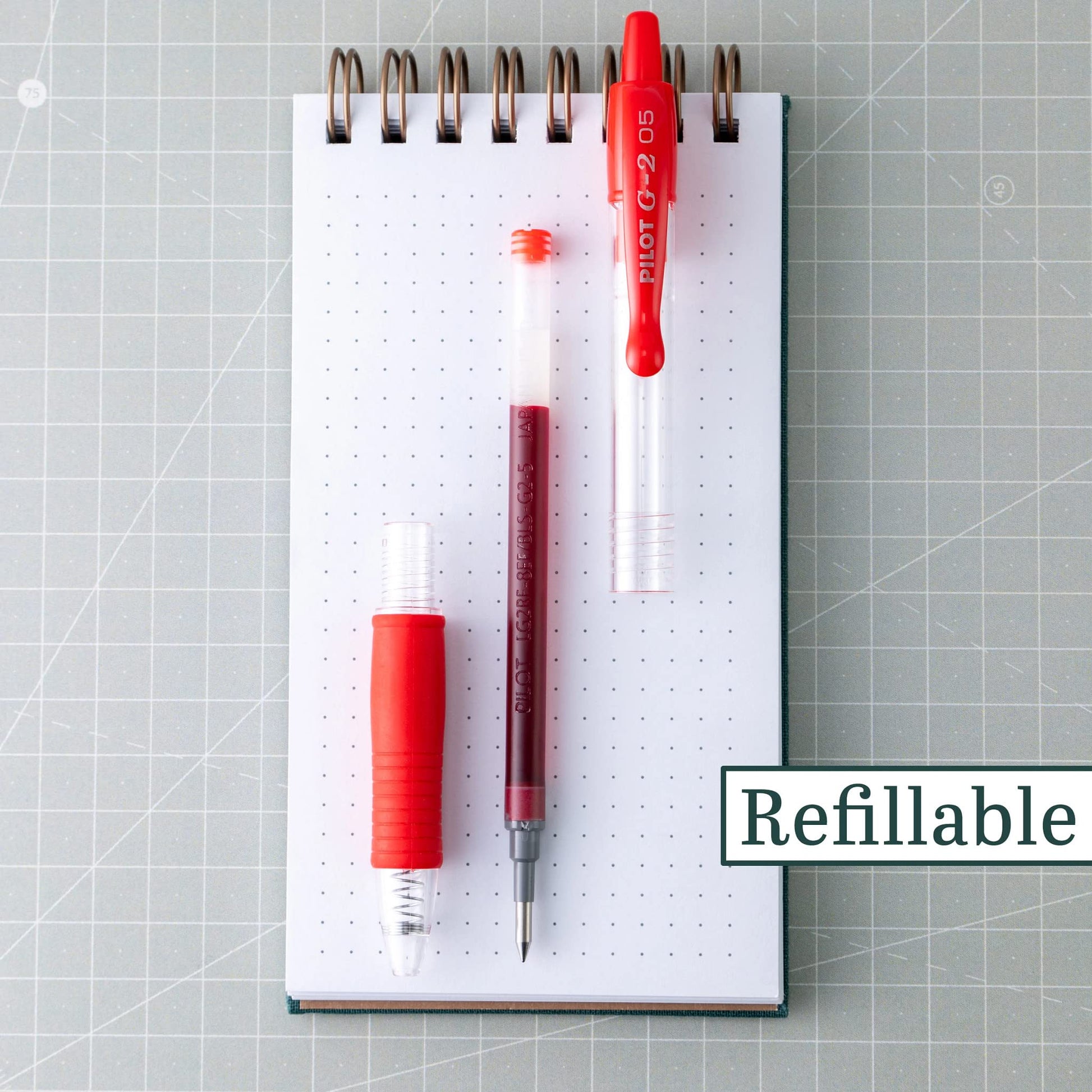 Pilot G2 Premium Gel Roller Pens, Extra Fine Point 0.5 mm, Red Pens, Pack of 8 - Ideal for Everyday