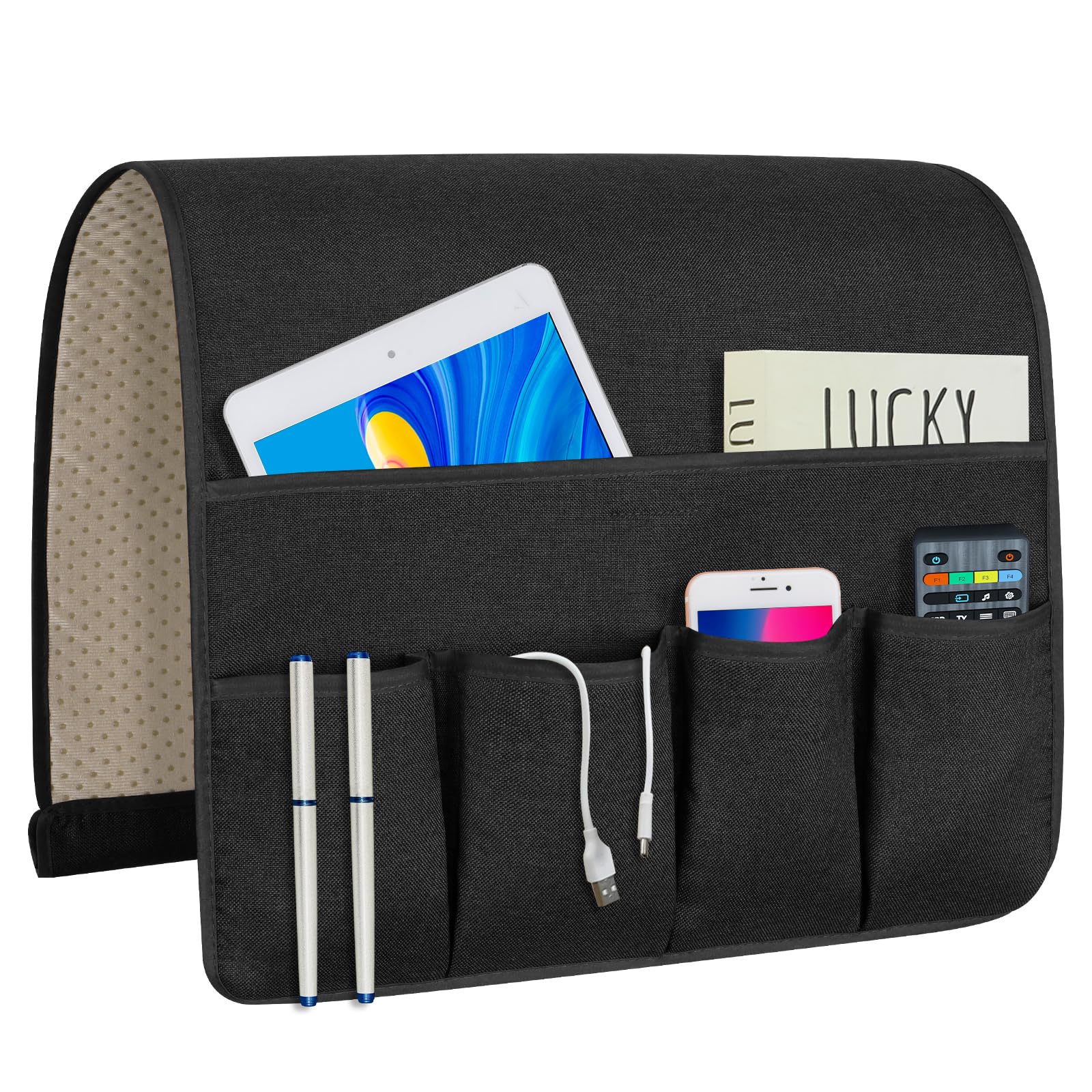 Remote Control Holders for Armchairs, Couch Caddy, Featuring Non-Slip Bases