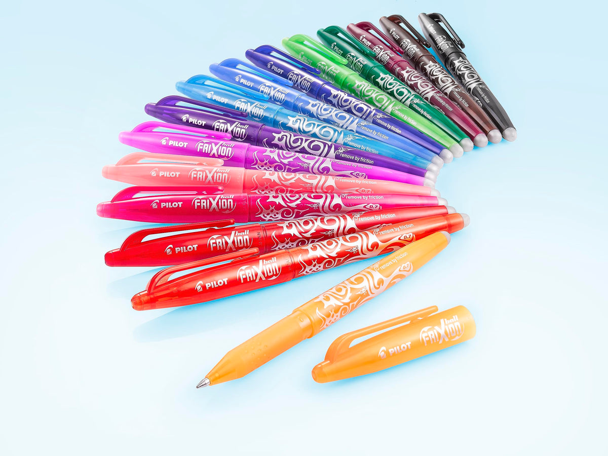 PILOT - FriXion Ball Clicker Erasable Rollerball Pen Set - Medium 0.7mm Tip - 1 x Green, 3 x Refills