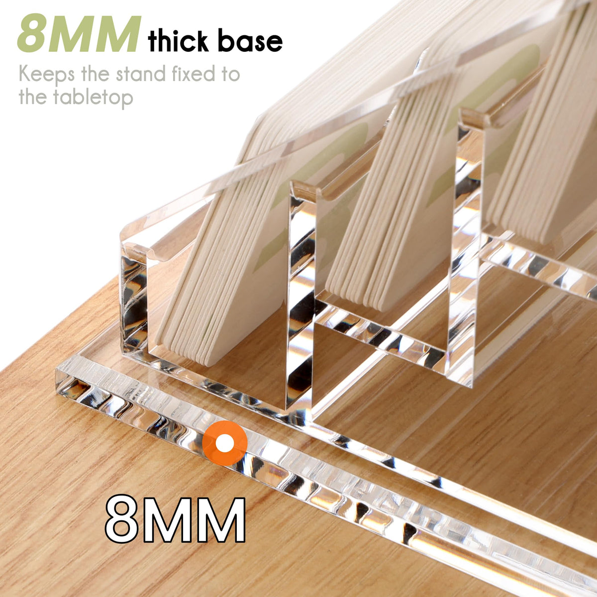 YUXUN Business Card Holder for Desk Acrylic Business Cards Display Stand