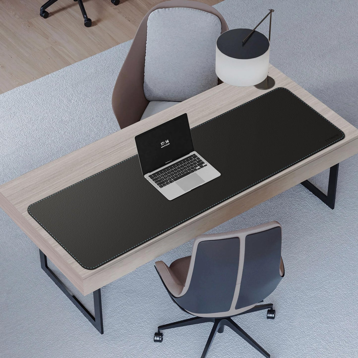 CENNBIE Leather Desk Mat Protector, 59" x 16"Desk Mat on top of desks