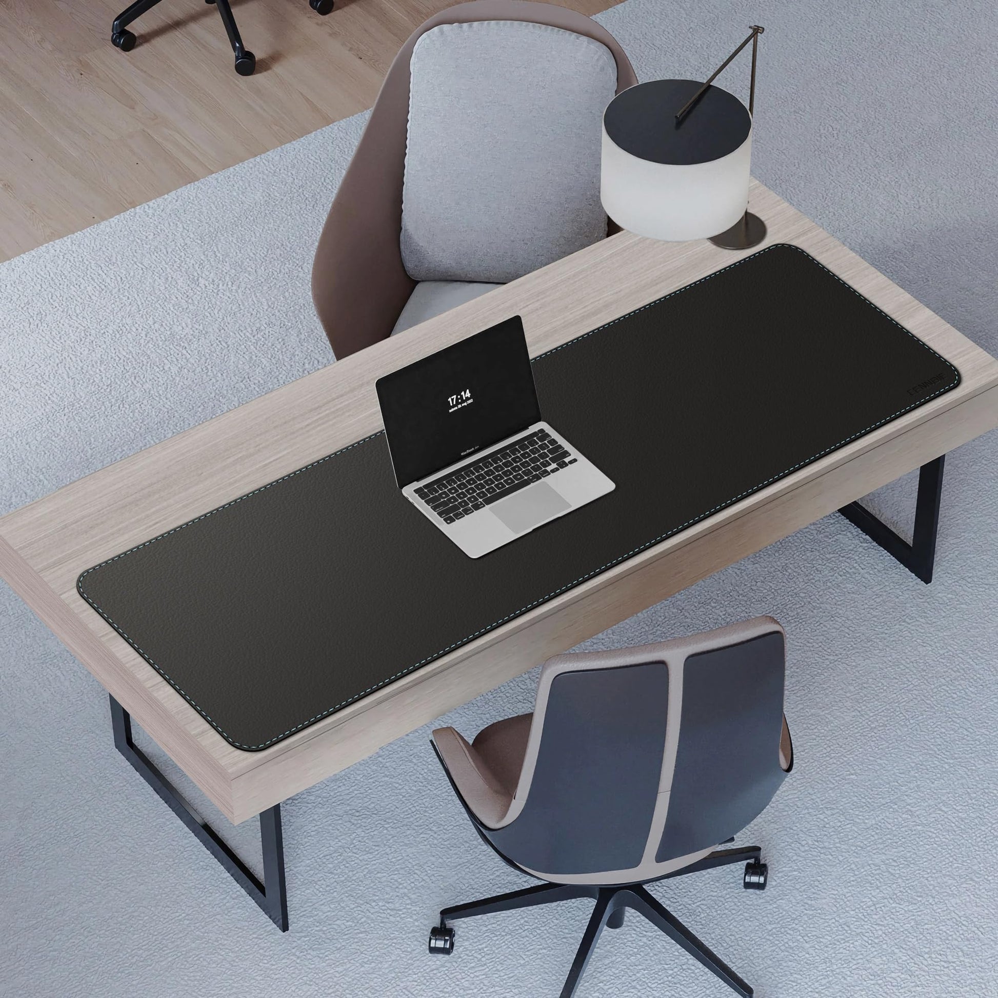 CENNBIE Leather Desk Mat Protector, 59" x 16"Desk Mat on top of desks