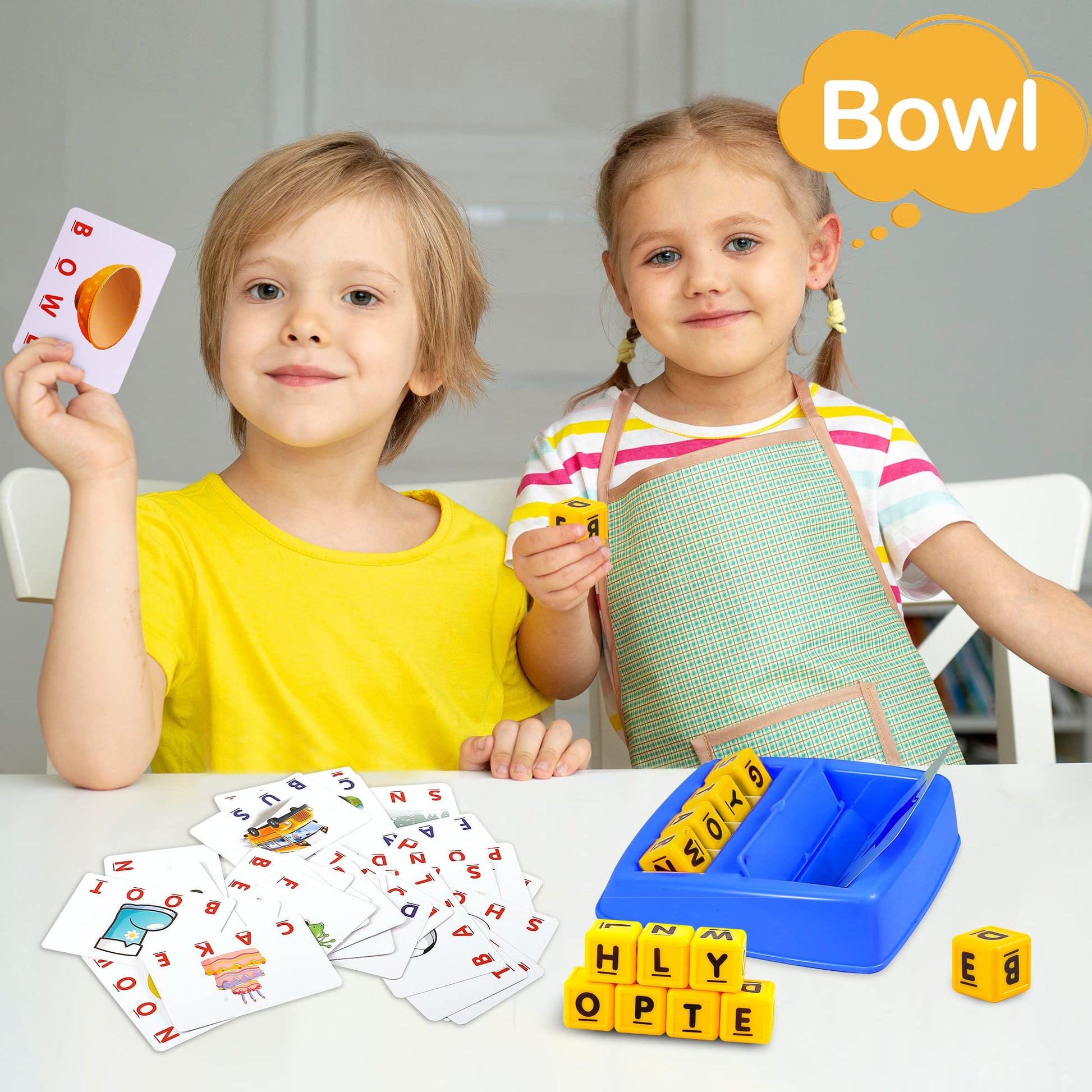 Fenikso Matching Letter Game, Alphabet Spelling & Reading Words, Objects & Color Recognition, Early