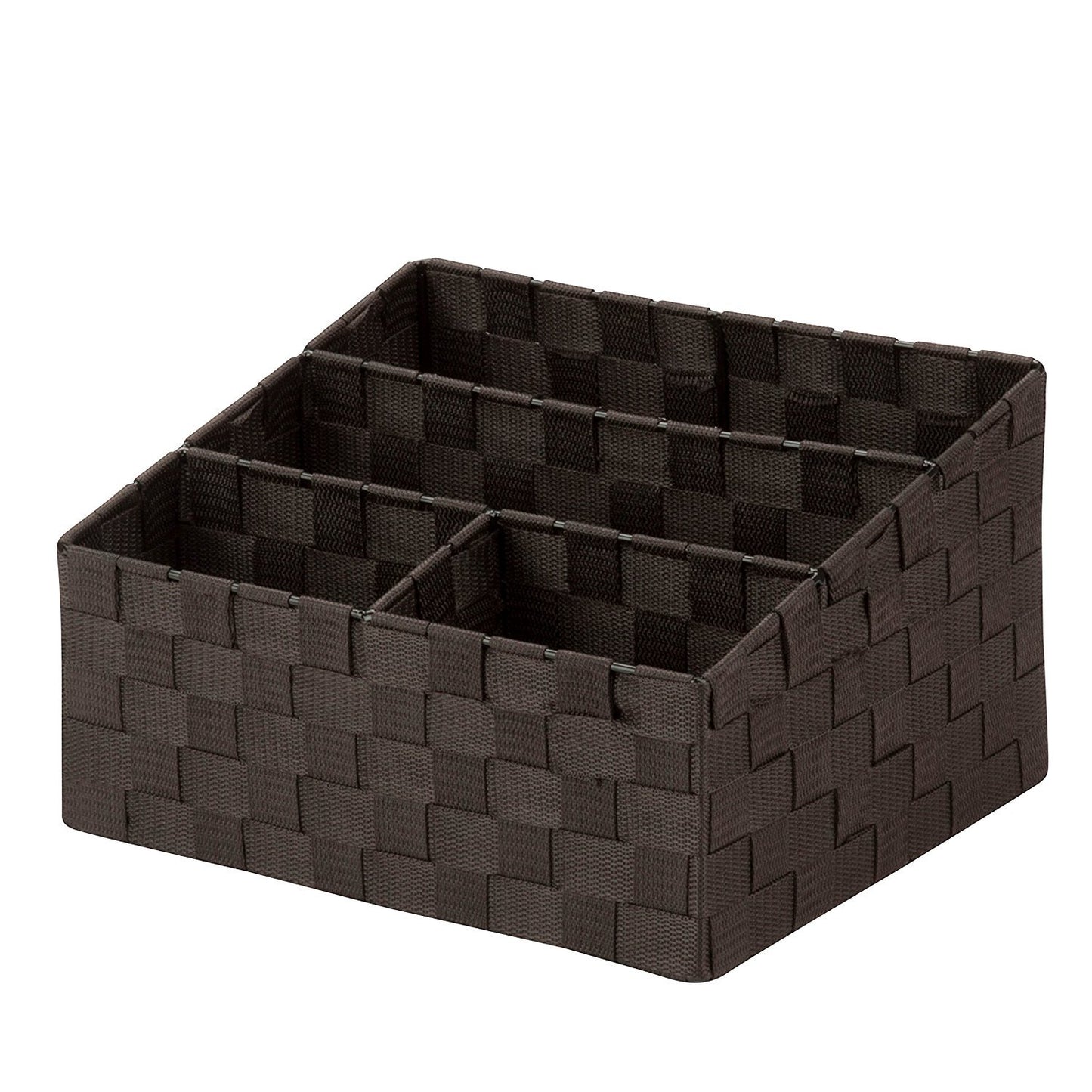 Honey-Can-Do OFC-03611 Woven Mail and File Desk Organizer, 12 x 10.25 x 7", Espresso Brown
