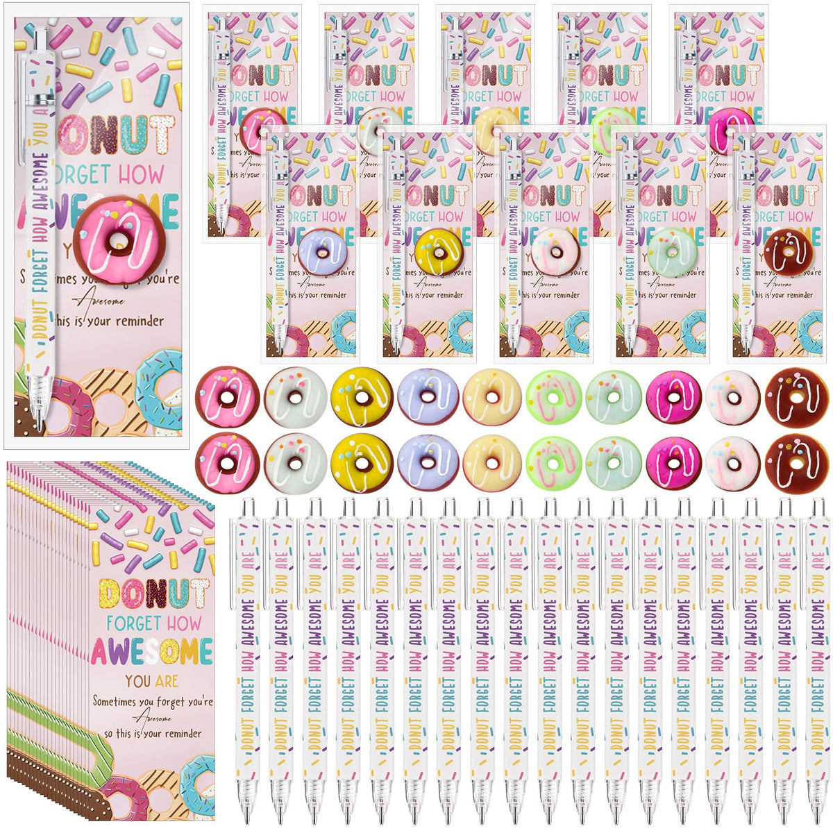 TecUnite Donuts 20 Sets Classroom Motivation Gifts Bulk
