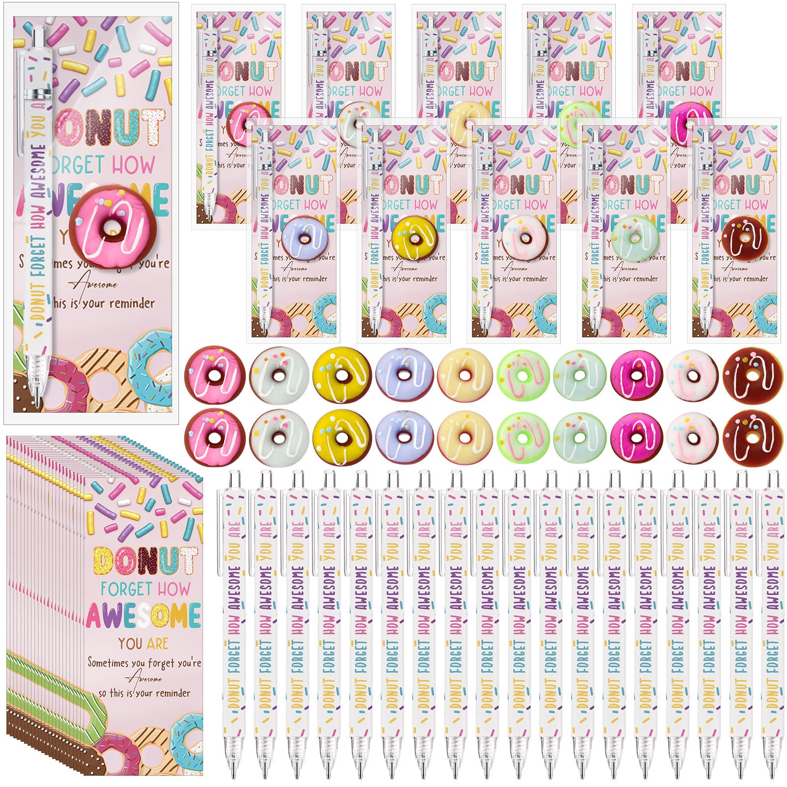 TecUnite Donuts 20 Sets Classroom Motivation Gifts Bulk