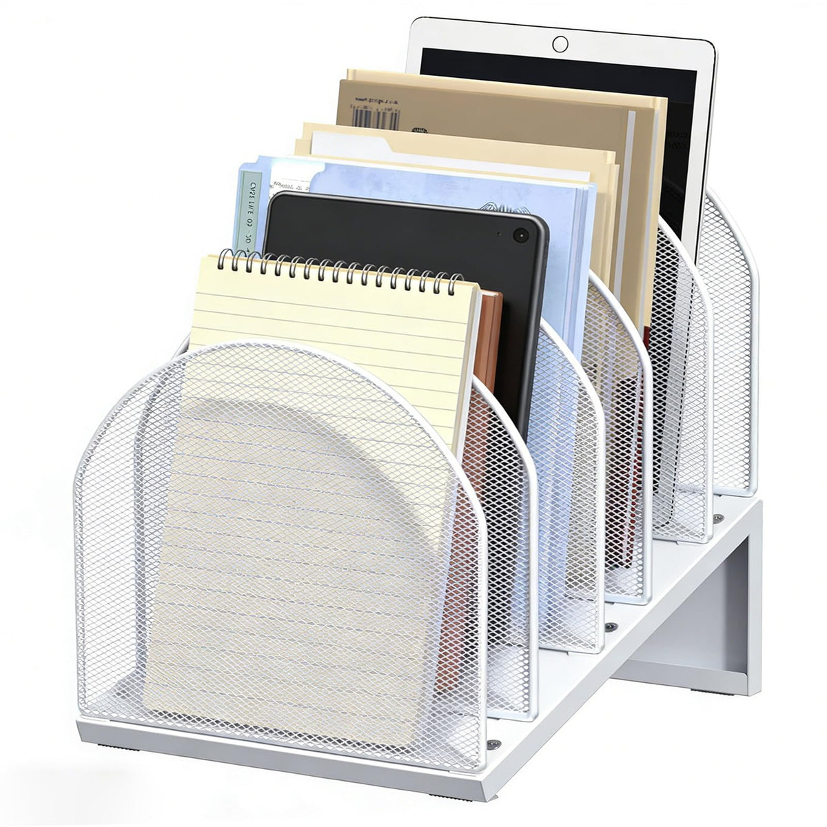 gianotter Desktop File Organizer with 5 Compartments