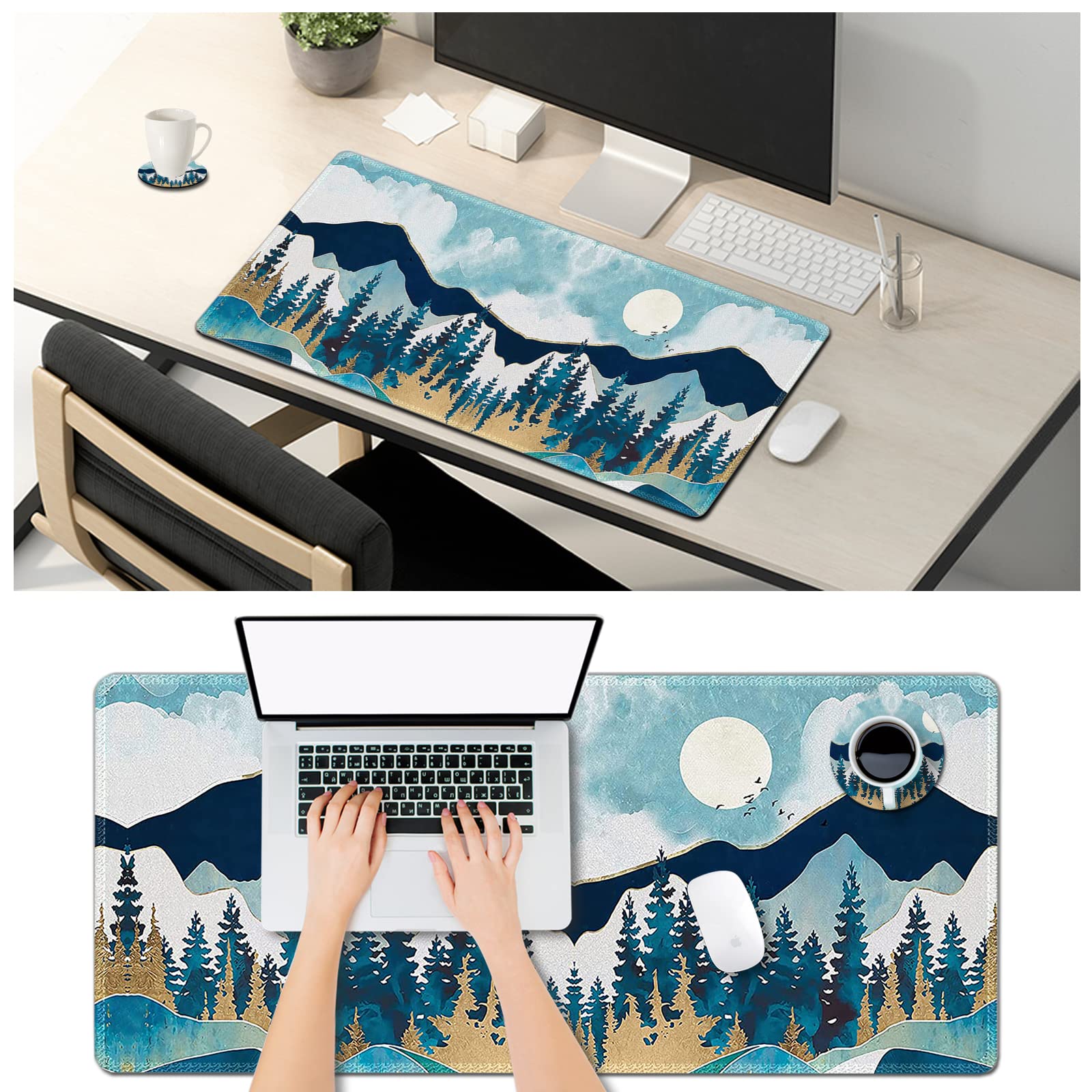 ArtSo Large Gaming Mouse Pad Extended Desk Pad XL Keyboard Mat Long Mousepad Decor Writing Pad