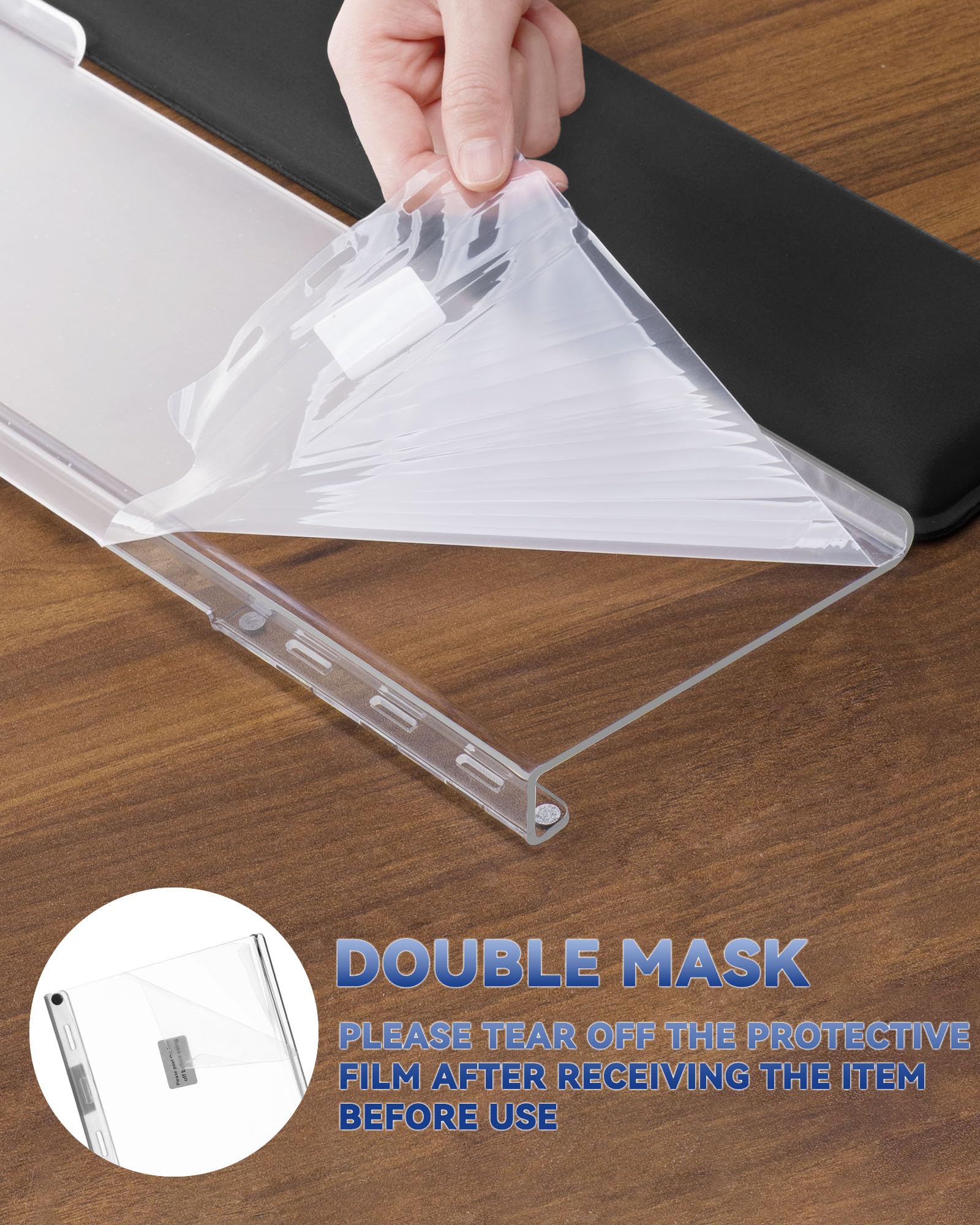 Adjustable Computer Keyboard Stand for Desktop, Keyboard Wrist Rest(Clear)
