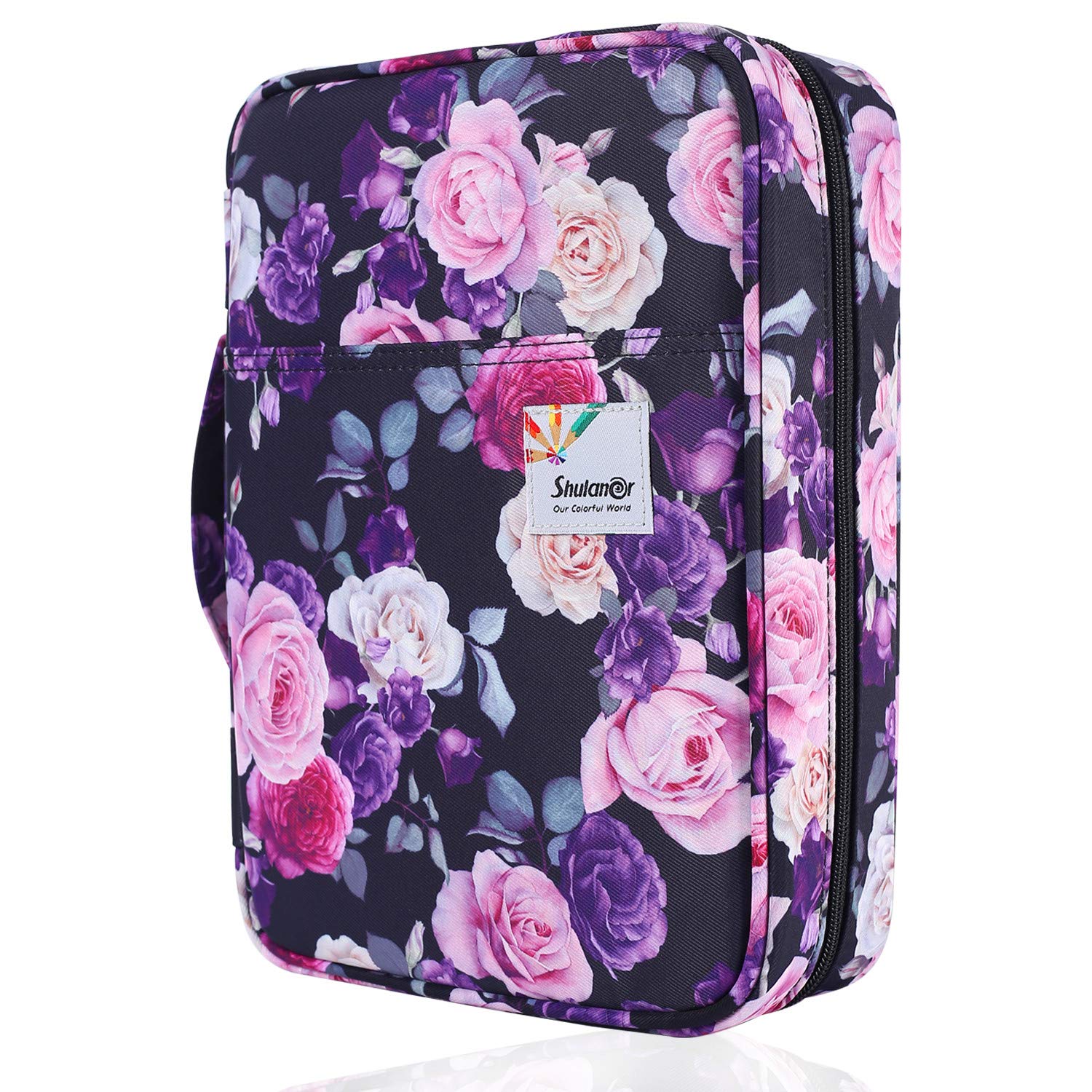 Shulaner Colored Pencil Case Slot Holds 220 Pencils or 144 Gel Pens with Zipper Closure Large