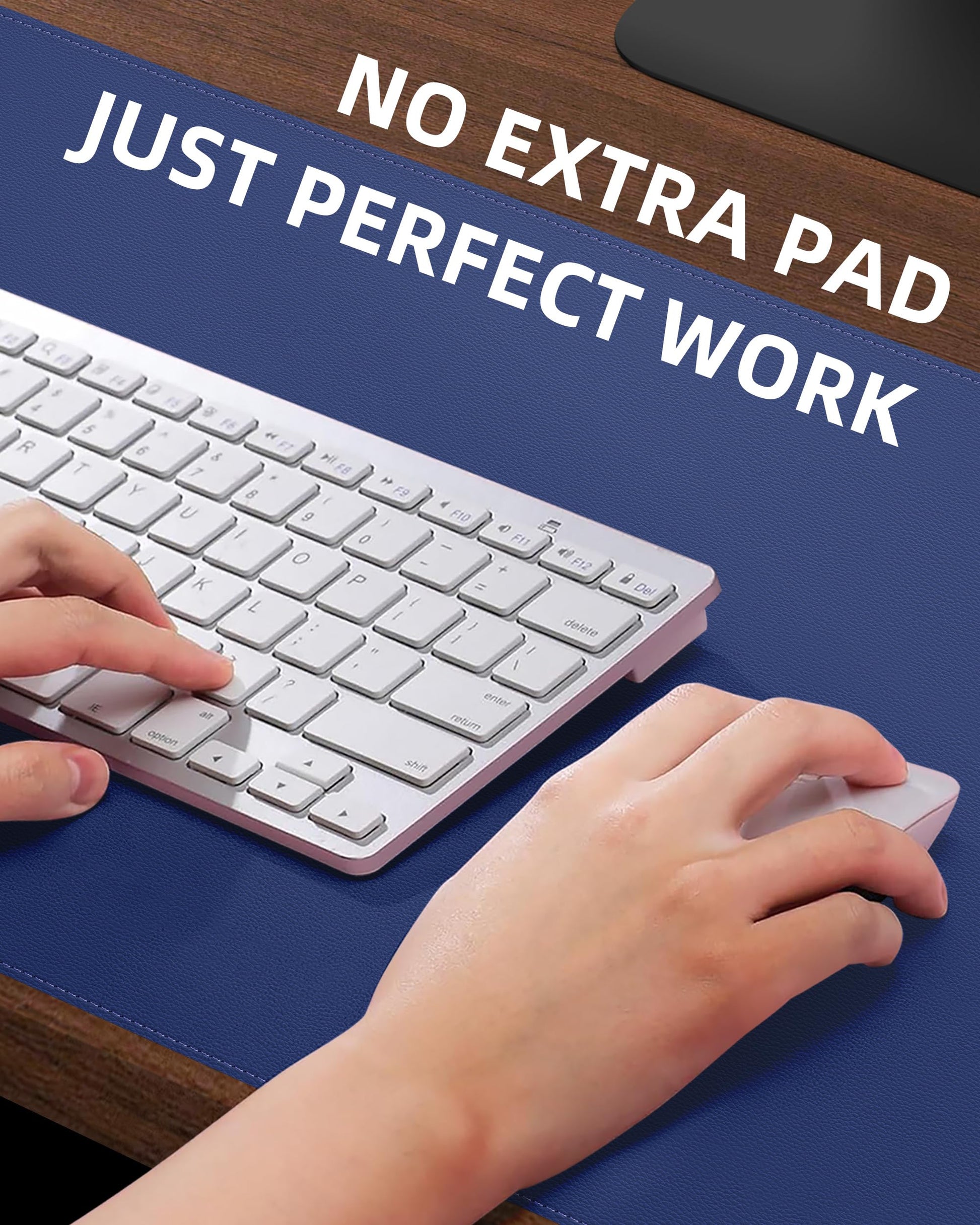 Extra Large Desk Pad Mat - Waterproof Mouse Pad & Desk Protector, Non-Slip XXL PU Leather Gaming