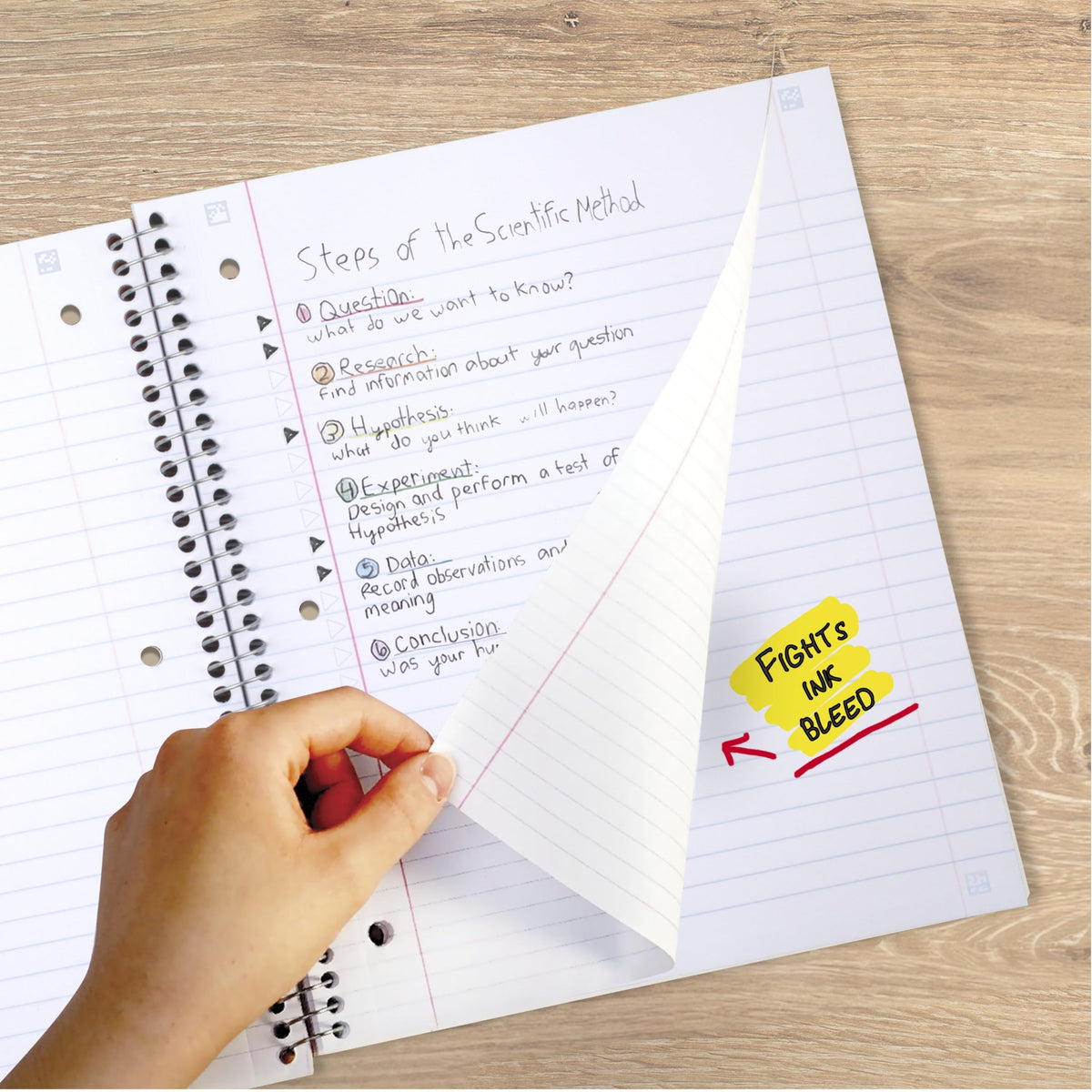Five Star Spiral Notebook + Study App, 1 Subject, Wide Ruled 8" x 10.5" Paper, 100 Sheets, Fights