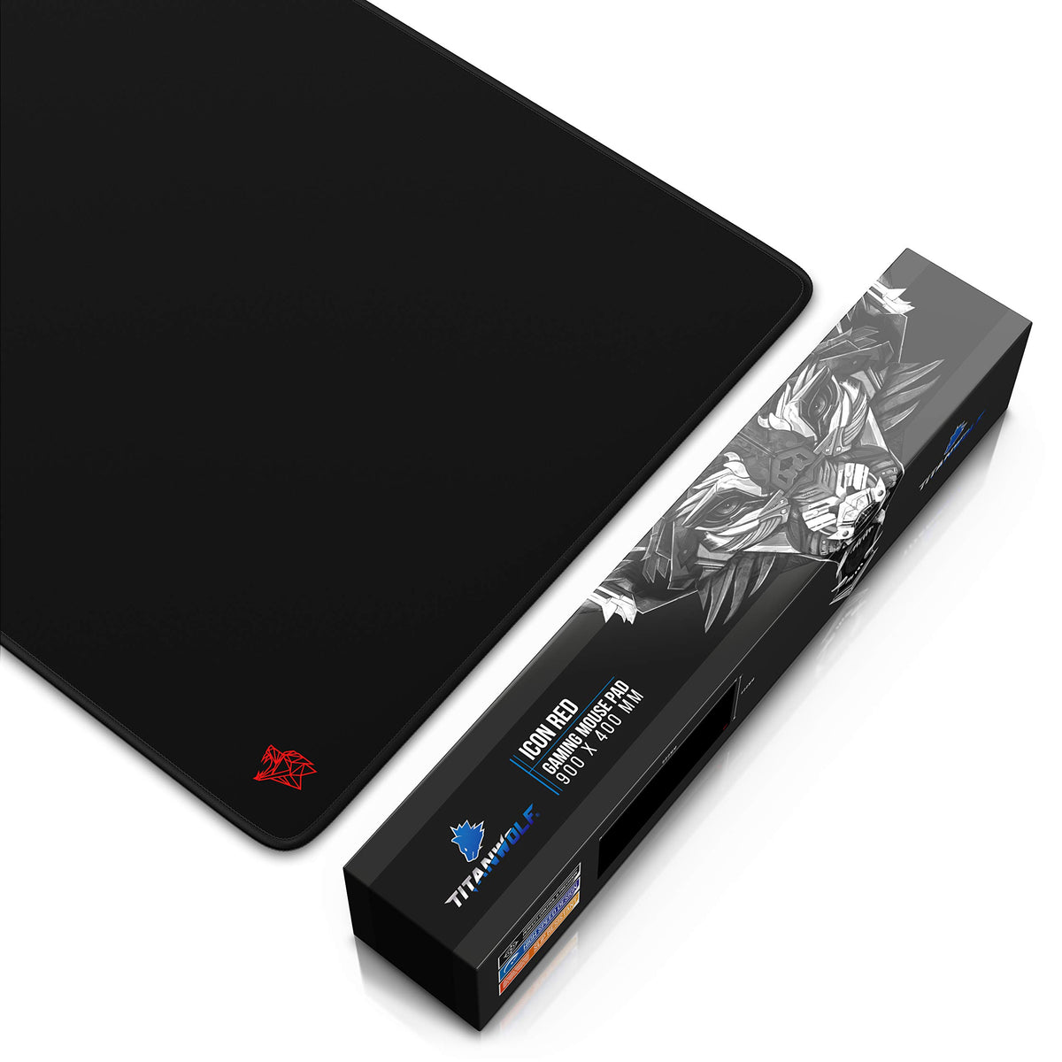CSL - XXL Gaming Mouse Pad - Icon Red Design - 35 x 16 inches - Extra Large Office Mouse mat