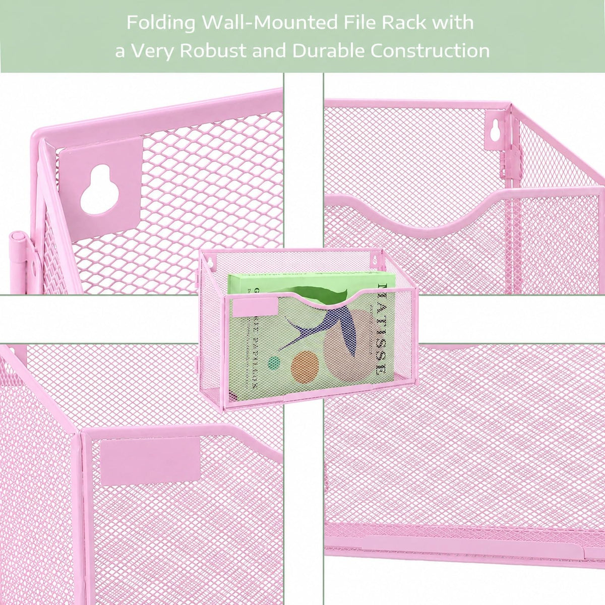 ideallife 1 Pocket Mesh Wall File Holder Organizer Office Hanging File Folder Magazine Rack