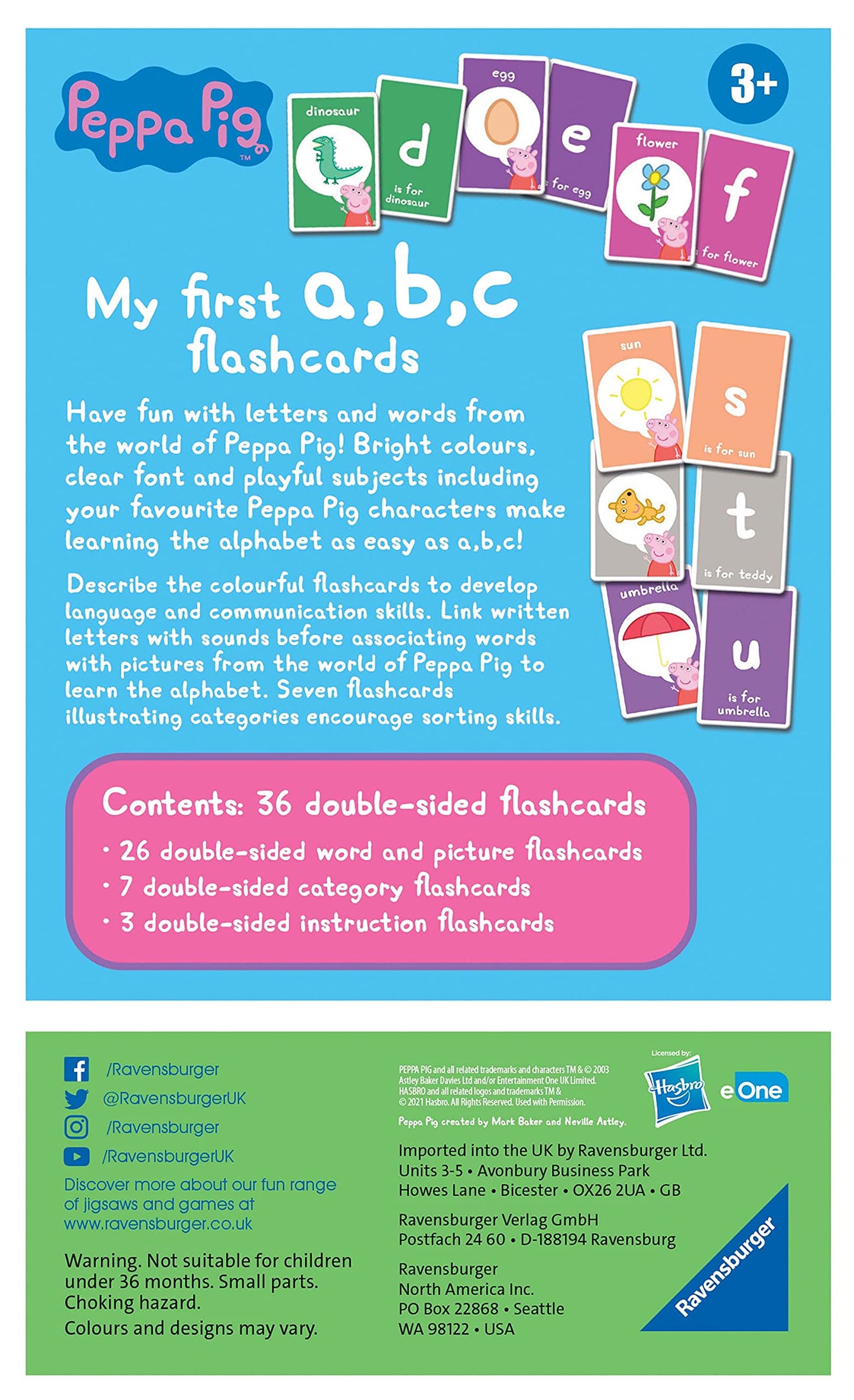 Ravensburger Peppa Pig My First Flash Card Game Kids Age 4 Years Up - Ideal Early Learning, Object