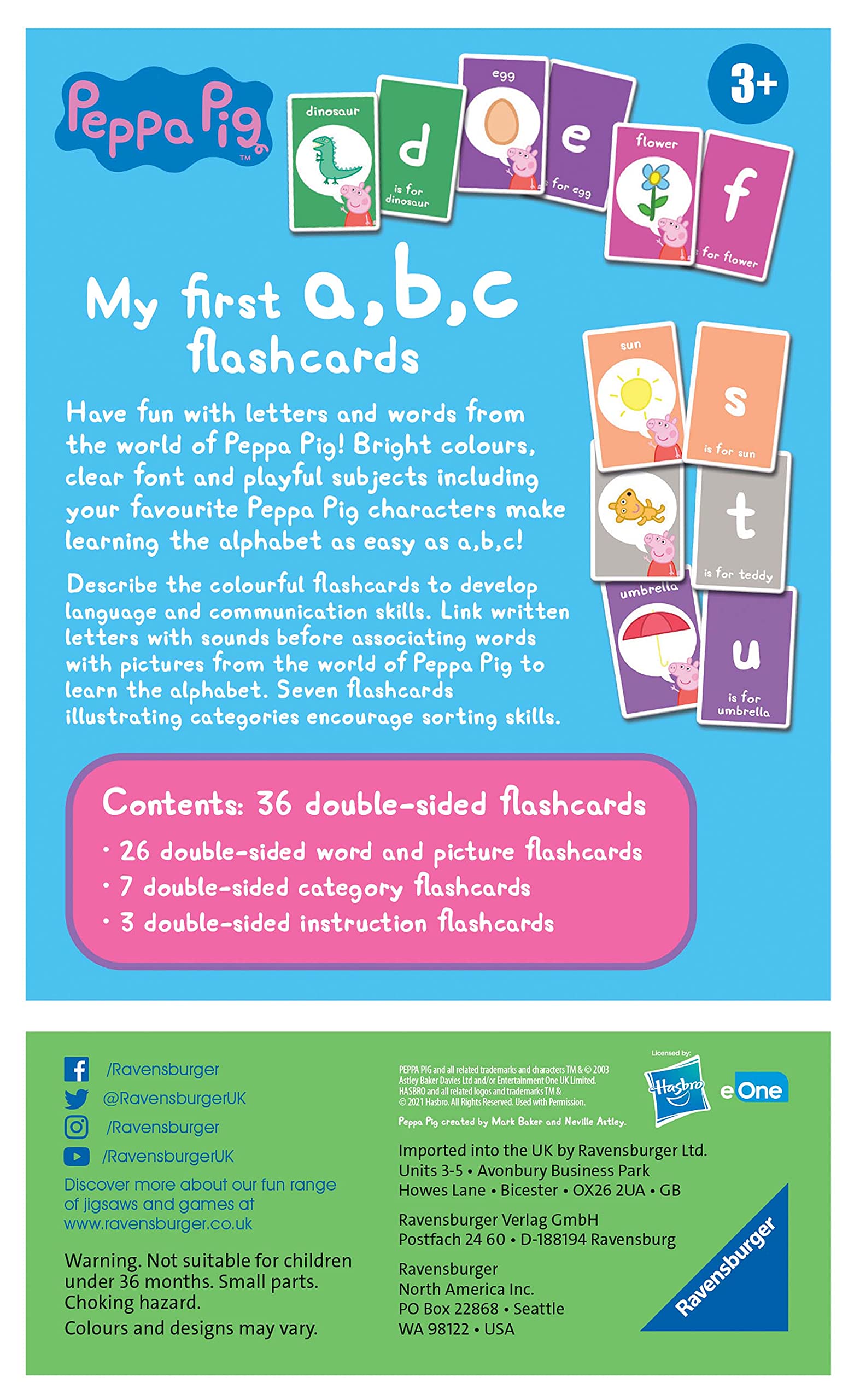 Ravensburger Peppa Pig My First Flash Card Game Kids Age 4 Years Up - Ideal Early Learning, Object