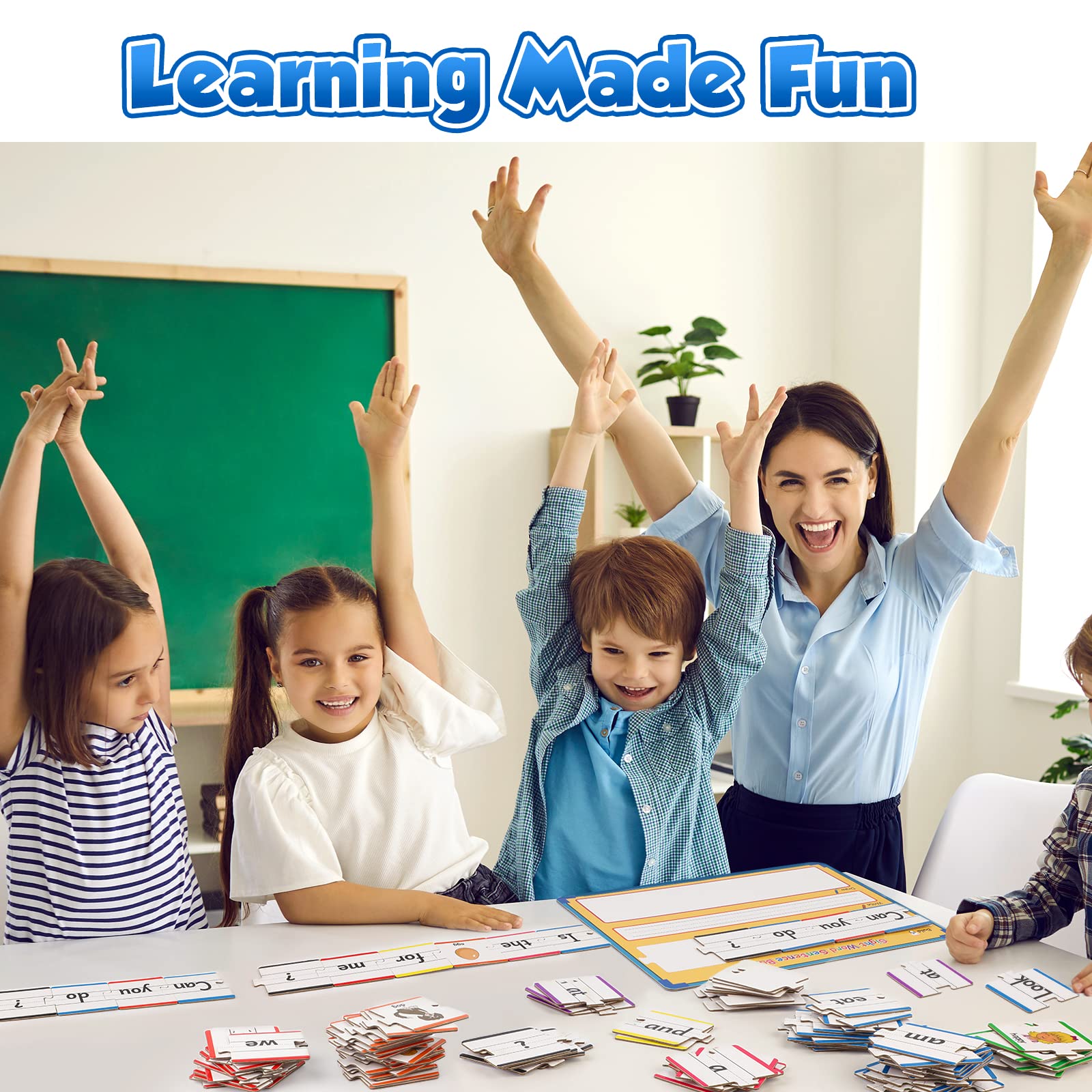 Aizweb Sentence Building Games,Phonics Puzzles for Kids Ages 5-8,Montessori Phonics Reading