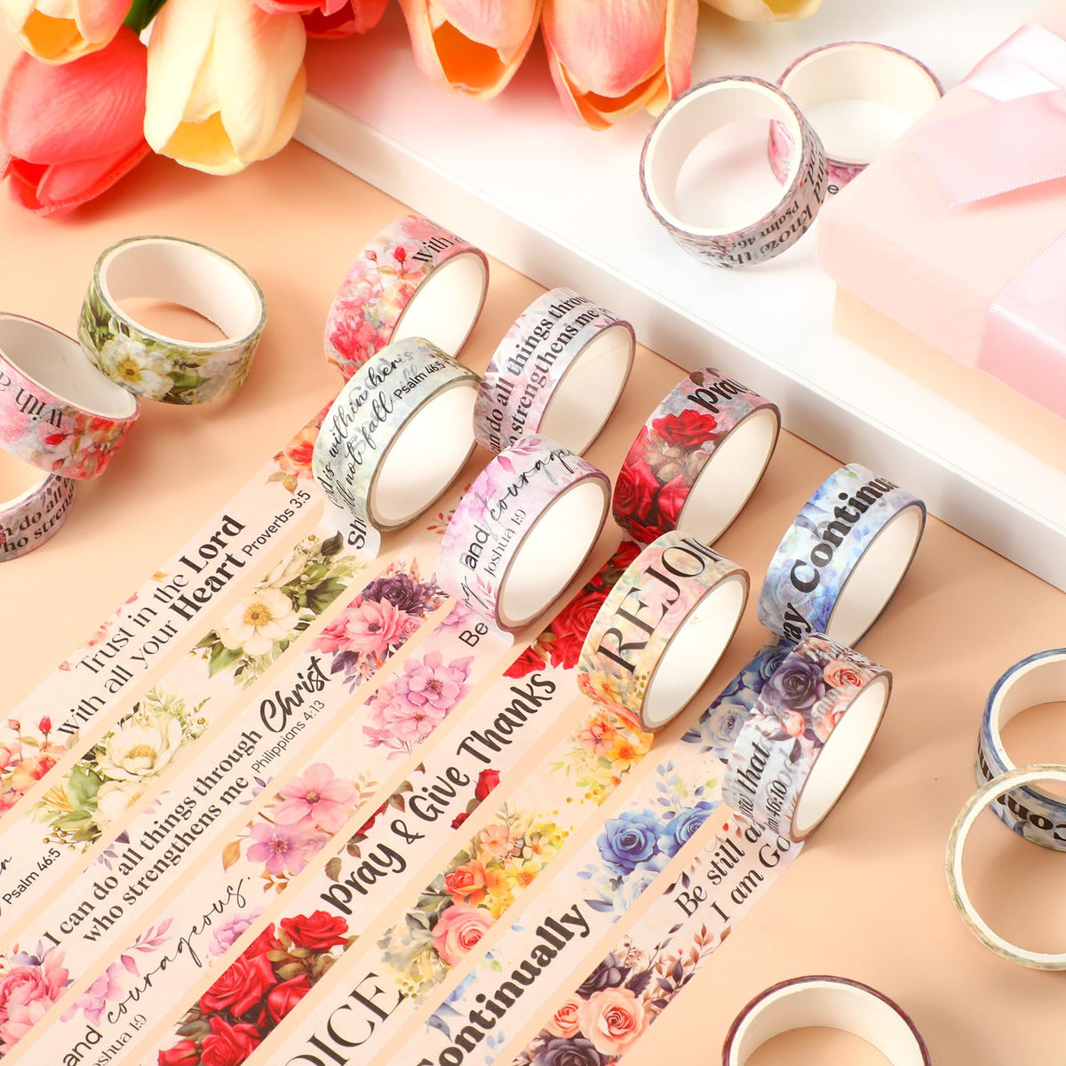 Janlaugh 24 Rolls Back to School Christian Washi Tape