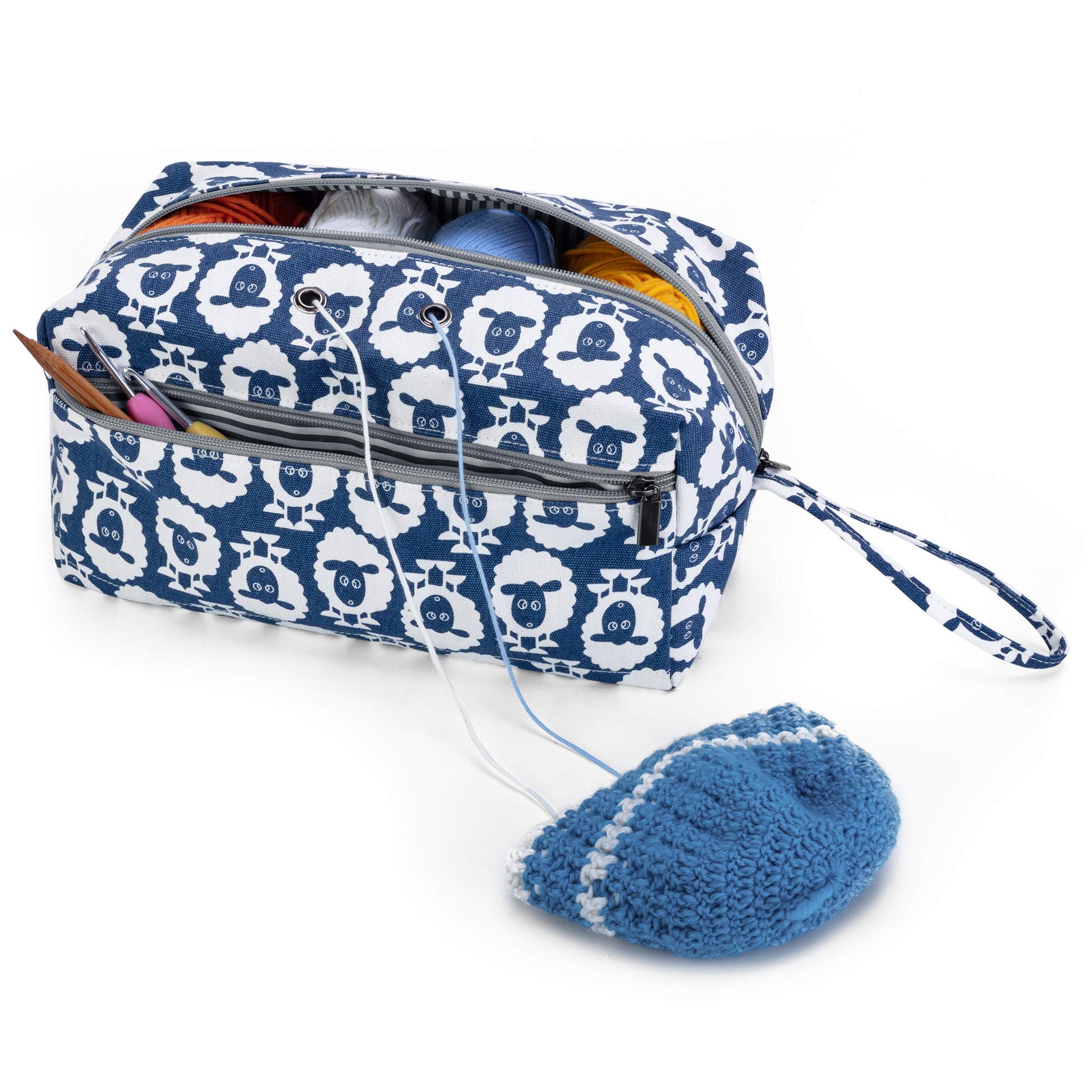 LUXJA Large Yarn Storage Bag for Yarn Skeins, Sheep