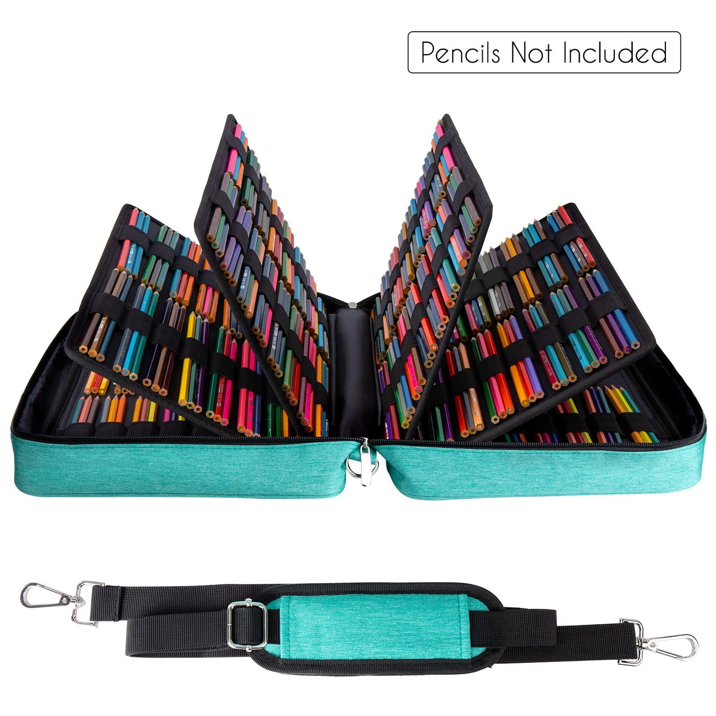 YOUSHARES Big Capacity Colored Pencil Case - 480 Slots large Pen Case Organizer with Multilayer