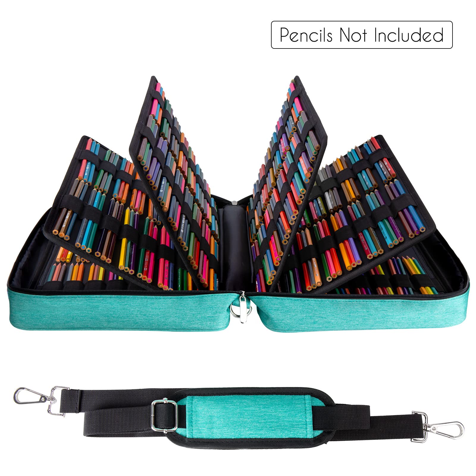 YOUSHARES Big Capacity Colored Pencil Case - 480 Slots large Pen Case Organizer with Multilayer