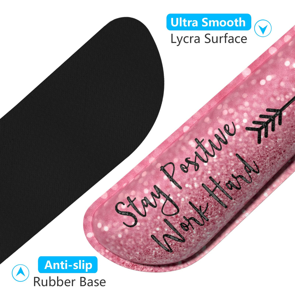 Dapesuom Enlarge Keyboard Wrist Rest, Memory Foam Wrist Cushion for Desk Mats Support, Typing Pain