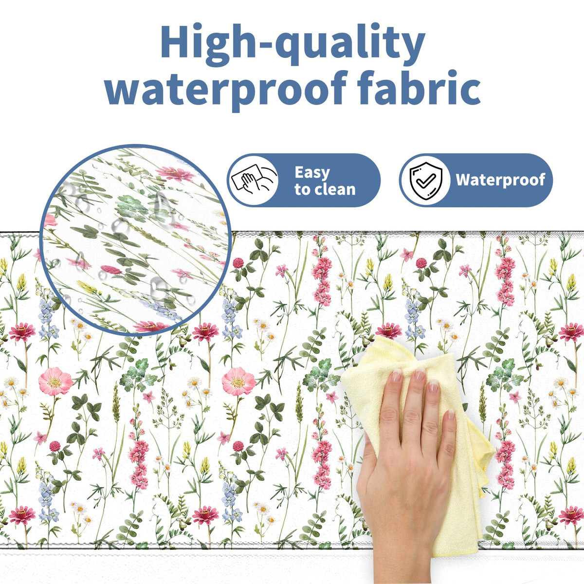 White Kawaii Flower Mouse Pad Large Desk Mat Extended Keyboard Mouse Pad Cute Mousepad with