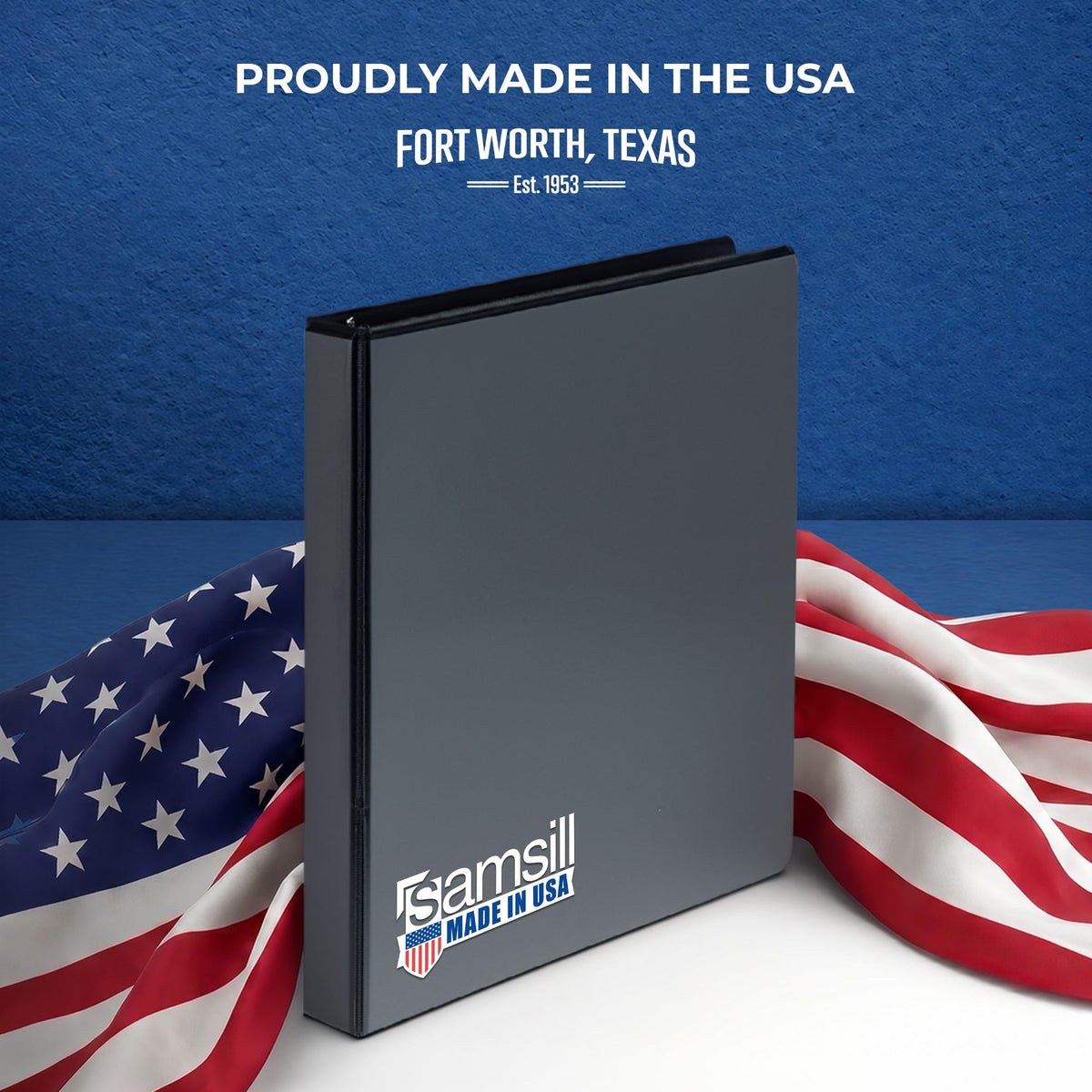 Samsill Durable 1.5 inch 3 Ring Binder, D Ring Binder, 100% Recycled Chipboard, Basic Assortment
