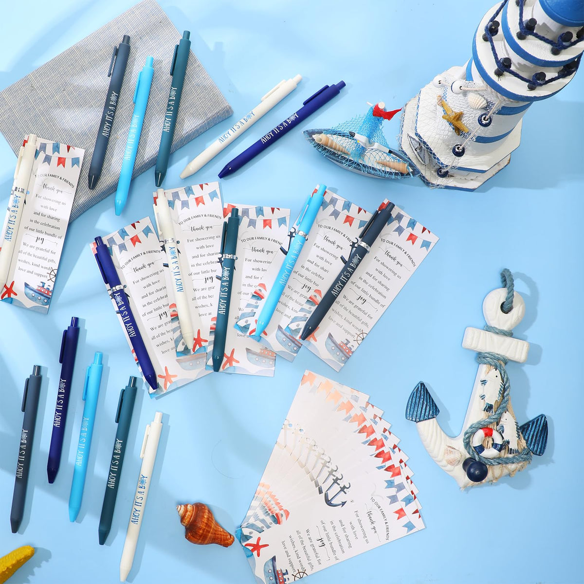 Engrowtic 50 Set Baby Shower Gifts Pens for Guests Bulk Baby Shower Party Favors Retractable