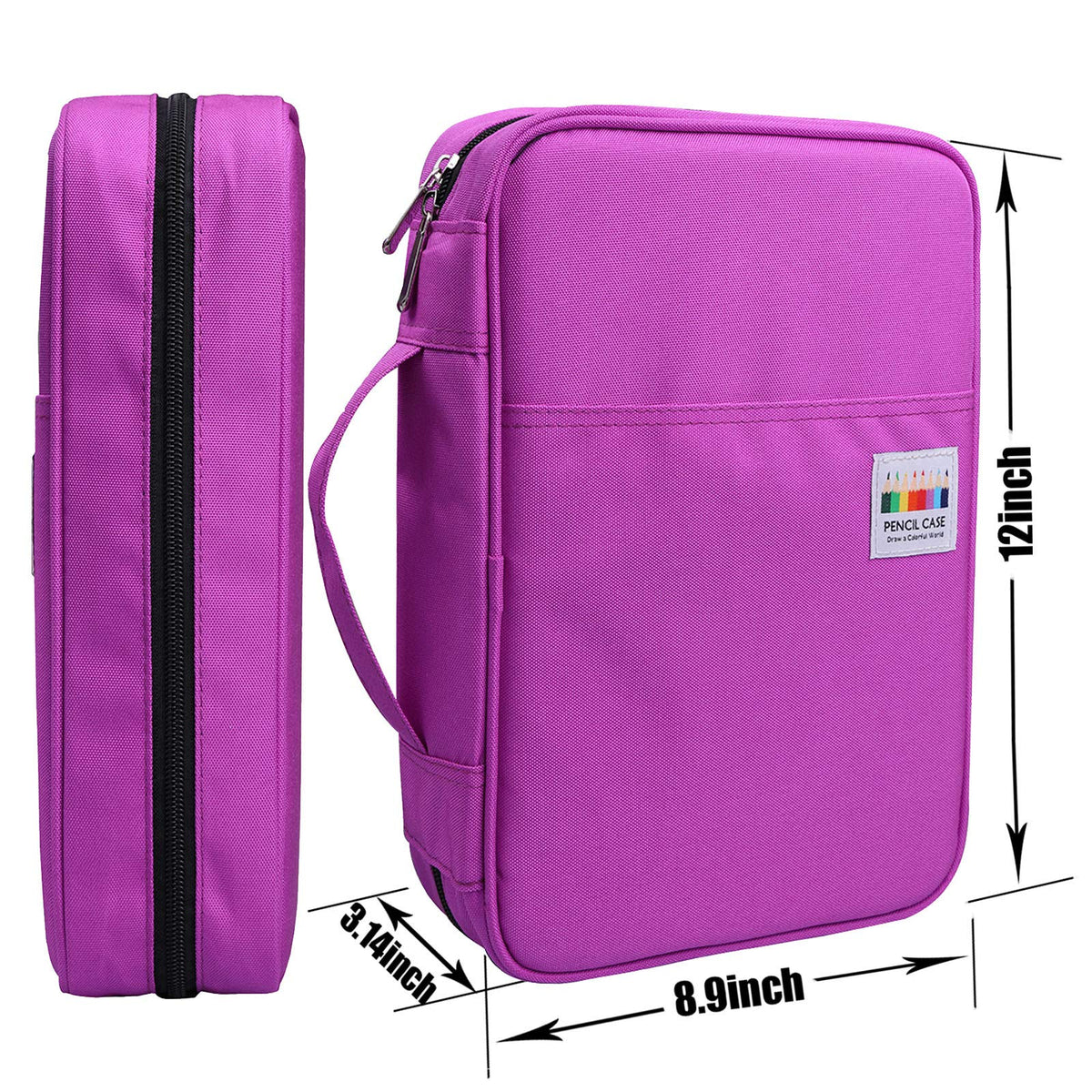 AYVANBER Colored Pencil Case 220 Slots Gel Pens Holder Waterproof Organizer Bag Portable Artist
