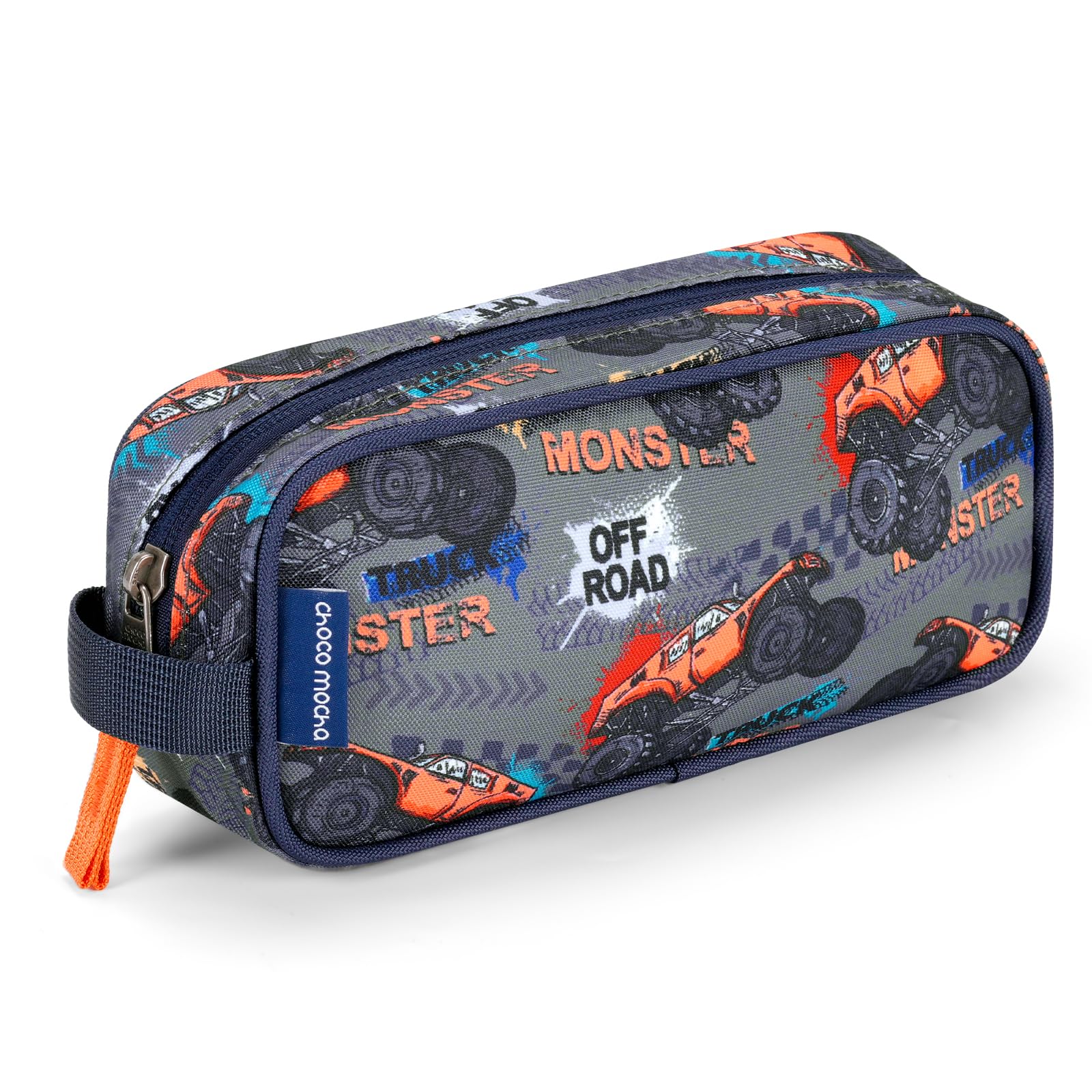 Choco Mocha Boys Pencil Pouch for Kids, Soft Zipper Pencil Case for Boys Toddler, Kids Pencil Case