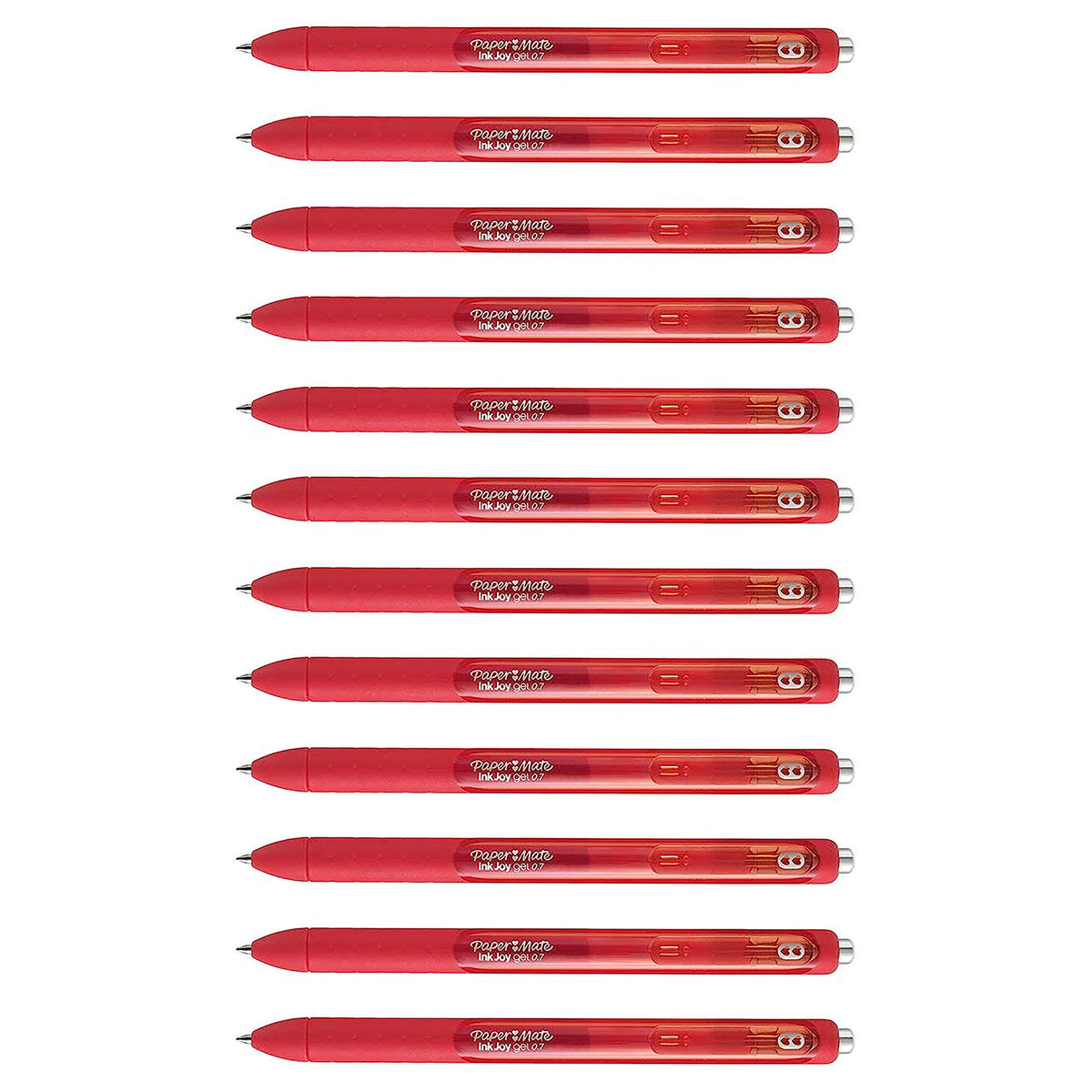 Paper Mate InkJoy Gel Pens | Medium Point (0.7mm) | Red Ink | 12 Count