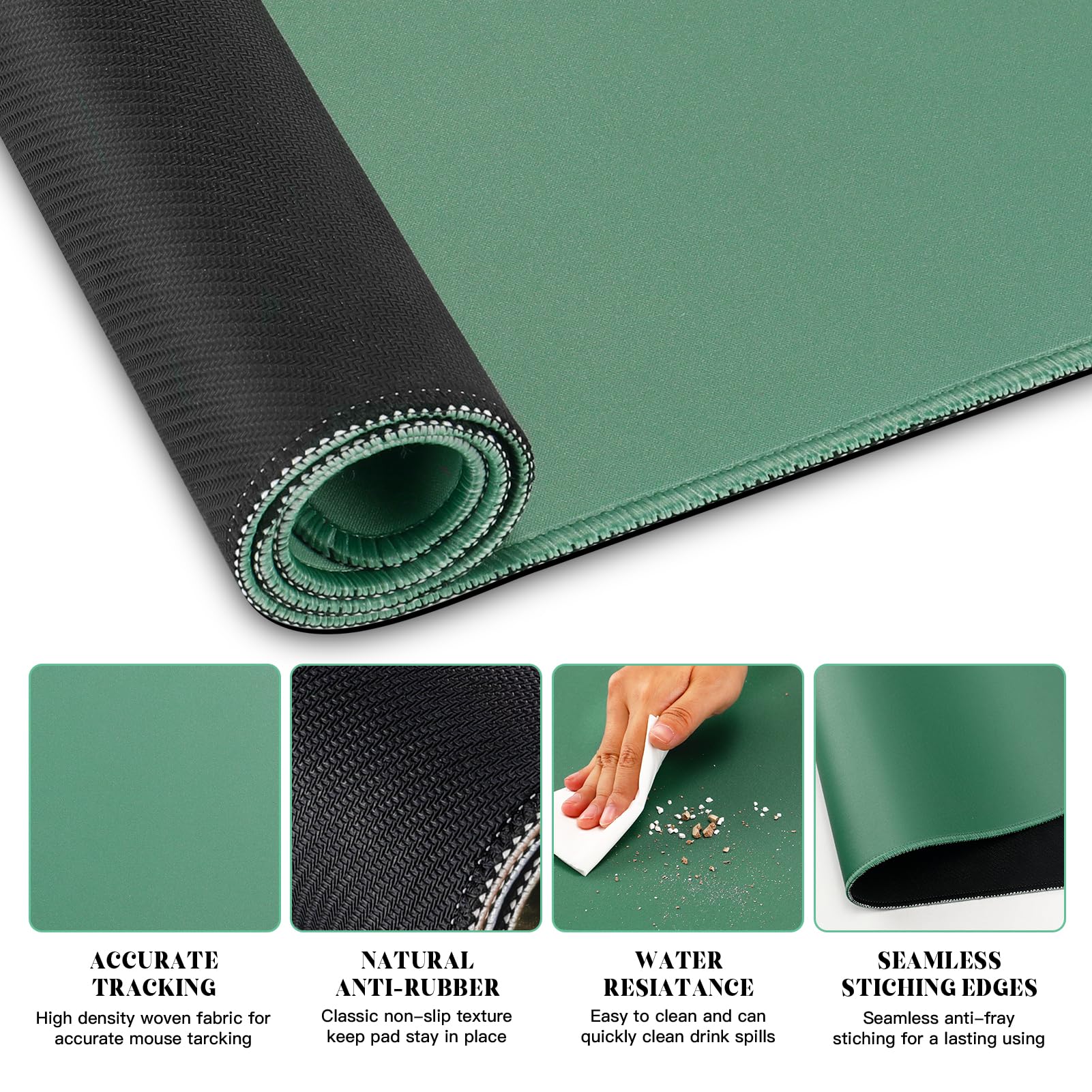 Gimars 4 in 1 Mouse Pad and Keyboard Wrist Rest Set, Large Mouse Pad with Memory Foam Wrist Support