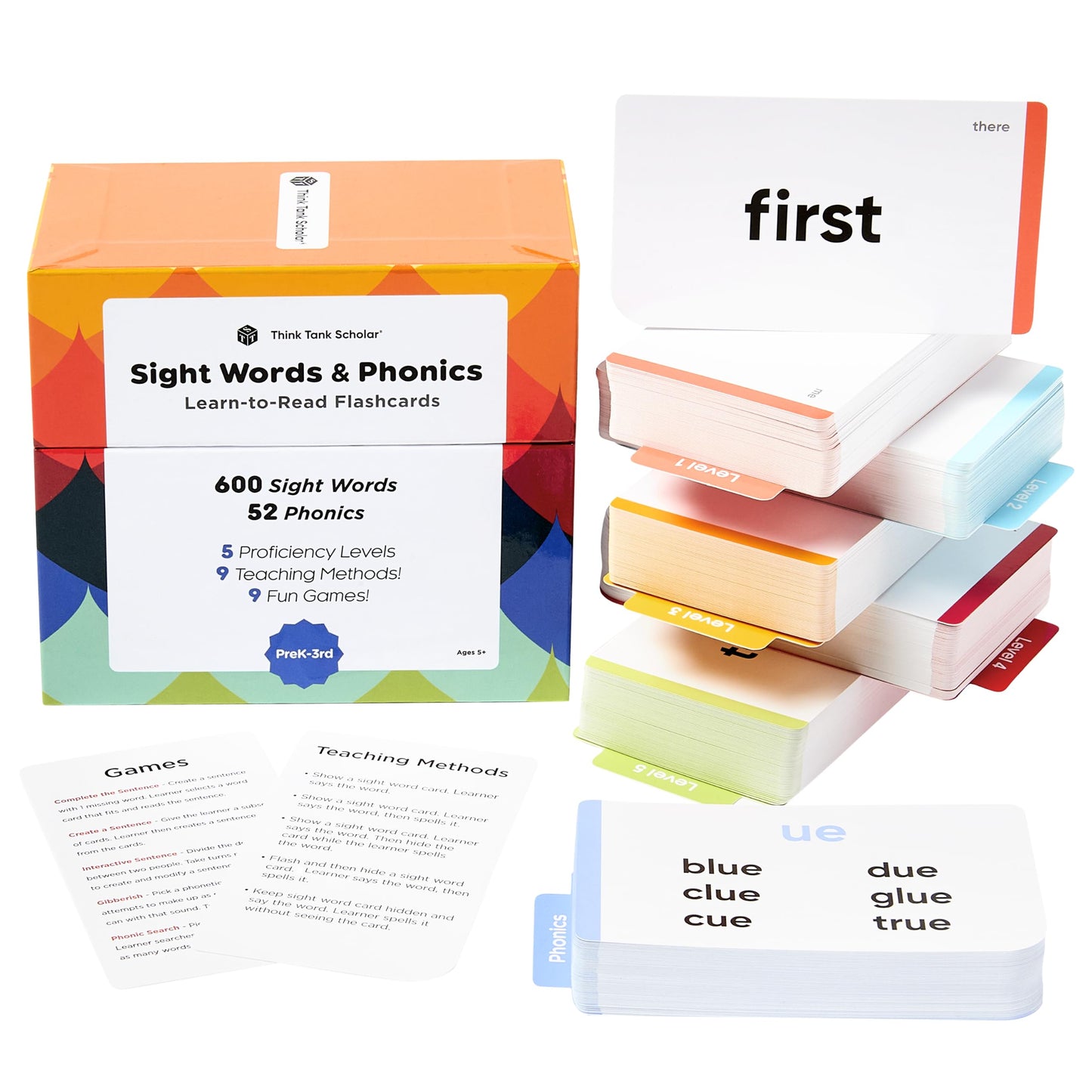 Award-Winning Learn to Read Flash Cards – 652 Sight Words & Phonics for Preschool to 3rd Grade