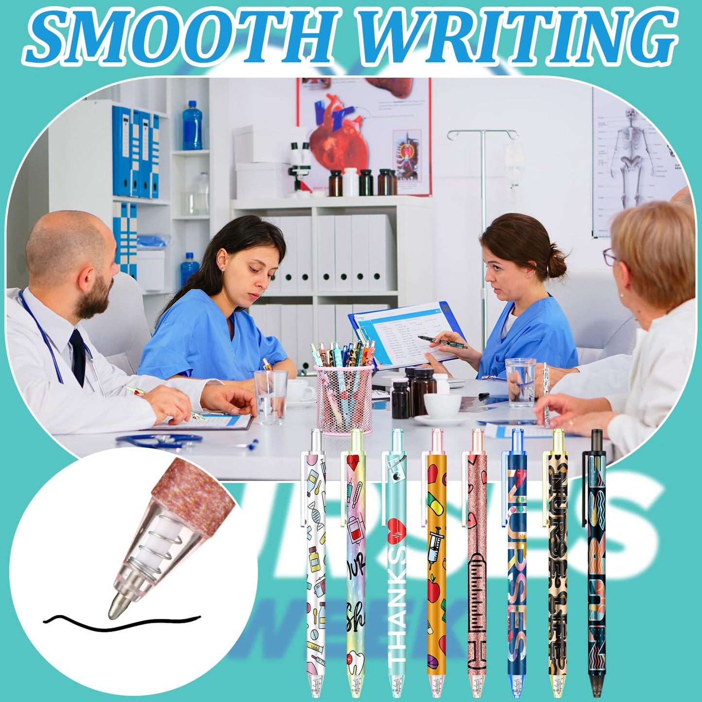 Leinuosen 120 Pcs Nurse Pens Bulk 2026 Nurses Week Gift Bulk