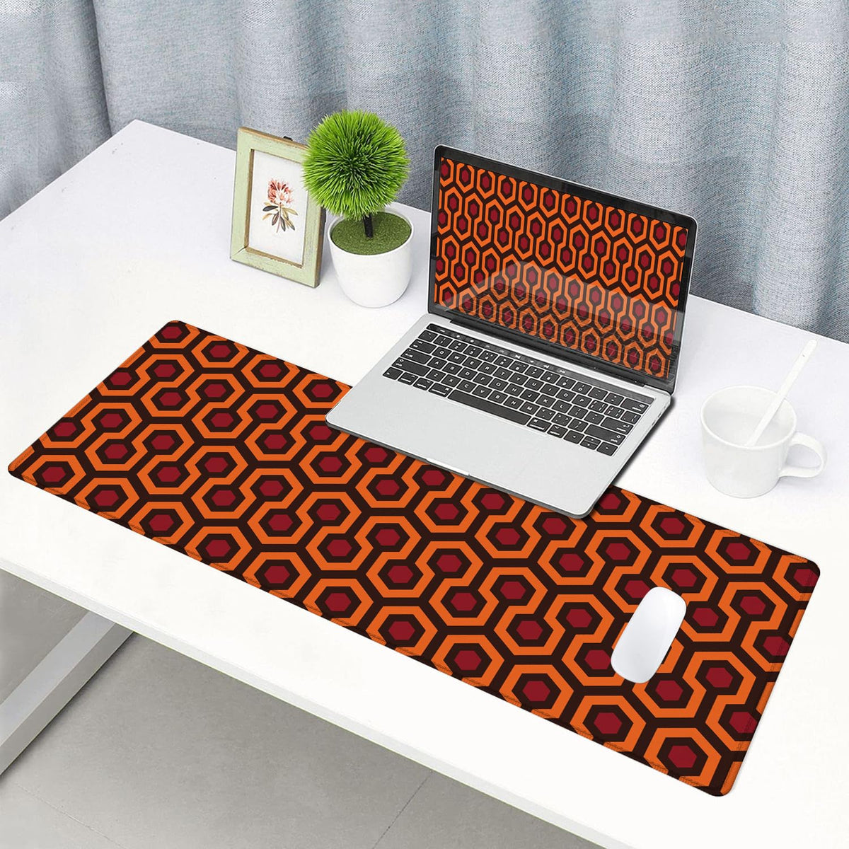 SANWUMIAN Gaming Mouse Pad, XXL Extended Computer Keyboard Long Mouse Mat, Large Desk Pad for
