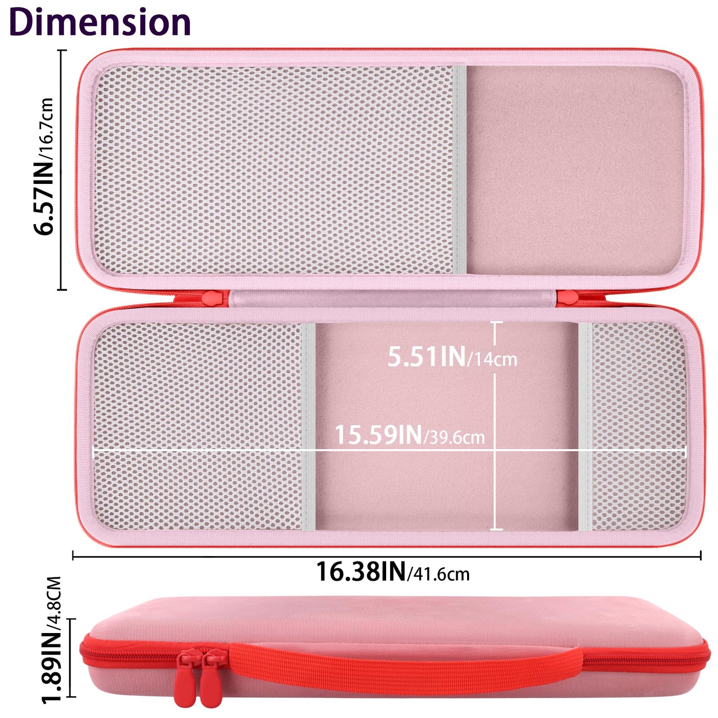 co2CREA Hard Case for Logitech POP ICON Keyboard & Mouse Combo, Rose