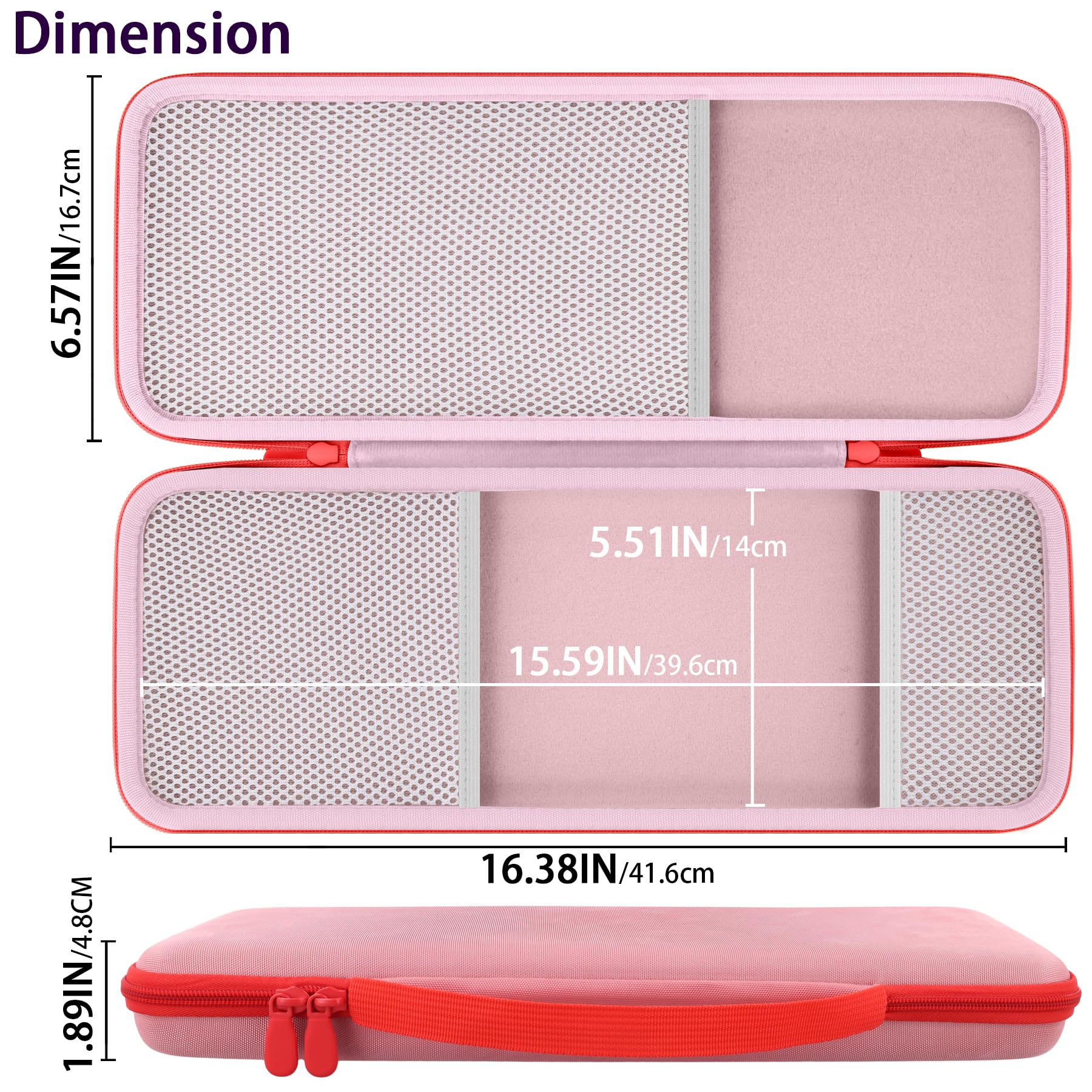 co2CREA Hard Case for Logitech POP ICON Keyboard & Mouse Combo, Rose