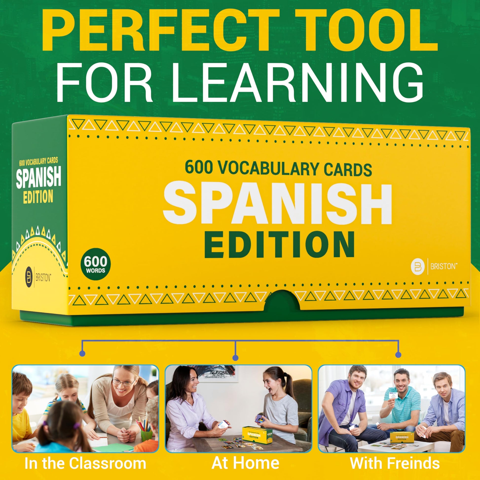 Spanish Vocabulary Flash Cards – 600 Words, Sentences & Pronunciation