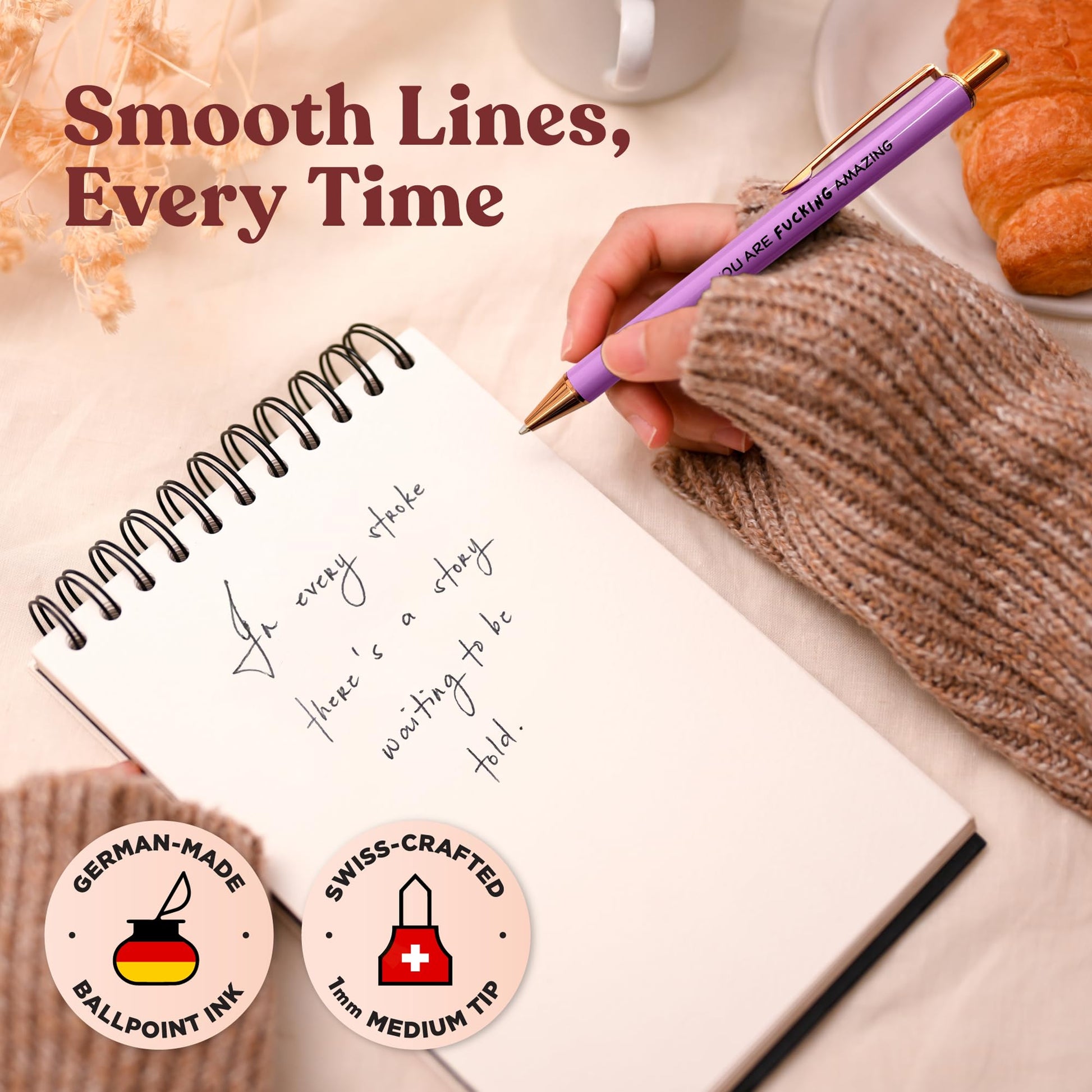 MESMOS Fucking Awesome Pen Set, Inappropriate Funny Gifts for Women and Friends. Fun and