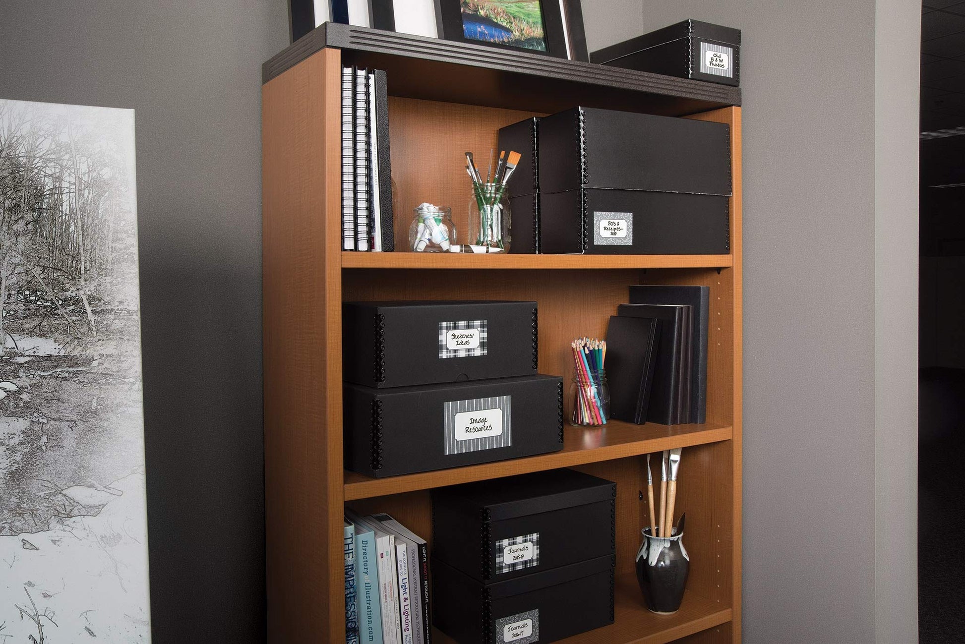 Gaylord Archival Black Clamshell Preservation Box - 10 1/4W x 15 1/4L x 3" H