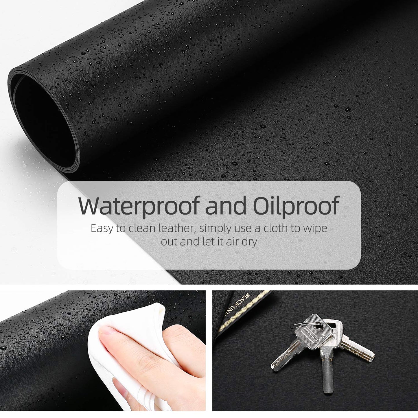 YSAGi Desk Mat, Mouse Pad,Waterproof Leather Desk Pad Large for Keyboard and Mouse,Dual-Sided Mouse