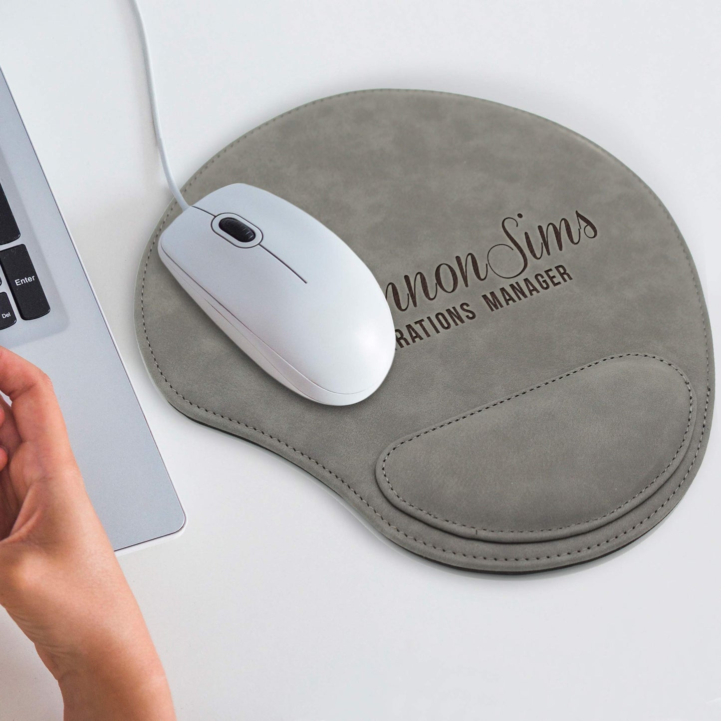 My Personal Memories Custom Engraved and Personalized Mouse Pad with Wrist Rest Desk Accessories