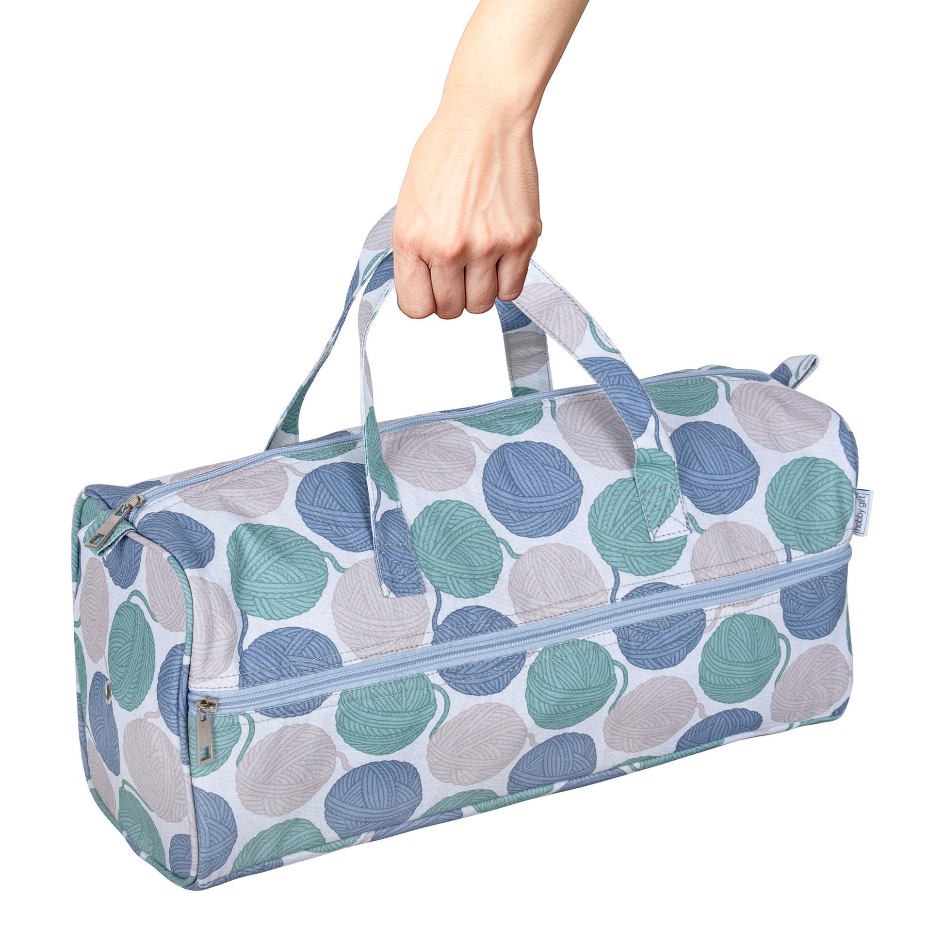 Hobby Gift Knitting Bag Large Yarn Storage Bag with Zippered Compartments for Knitting Needles