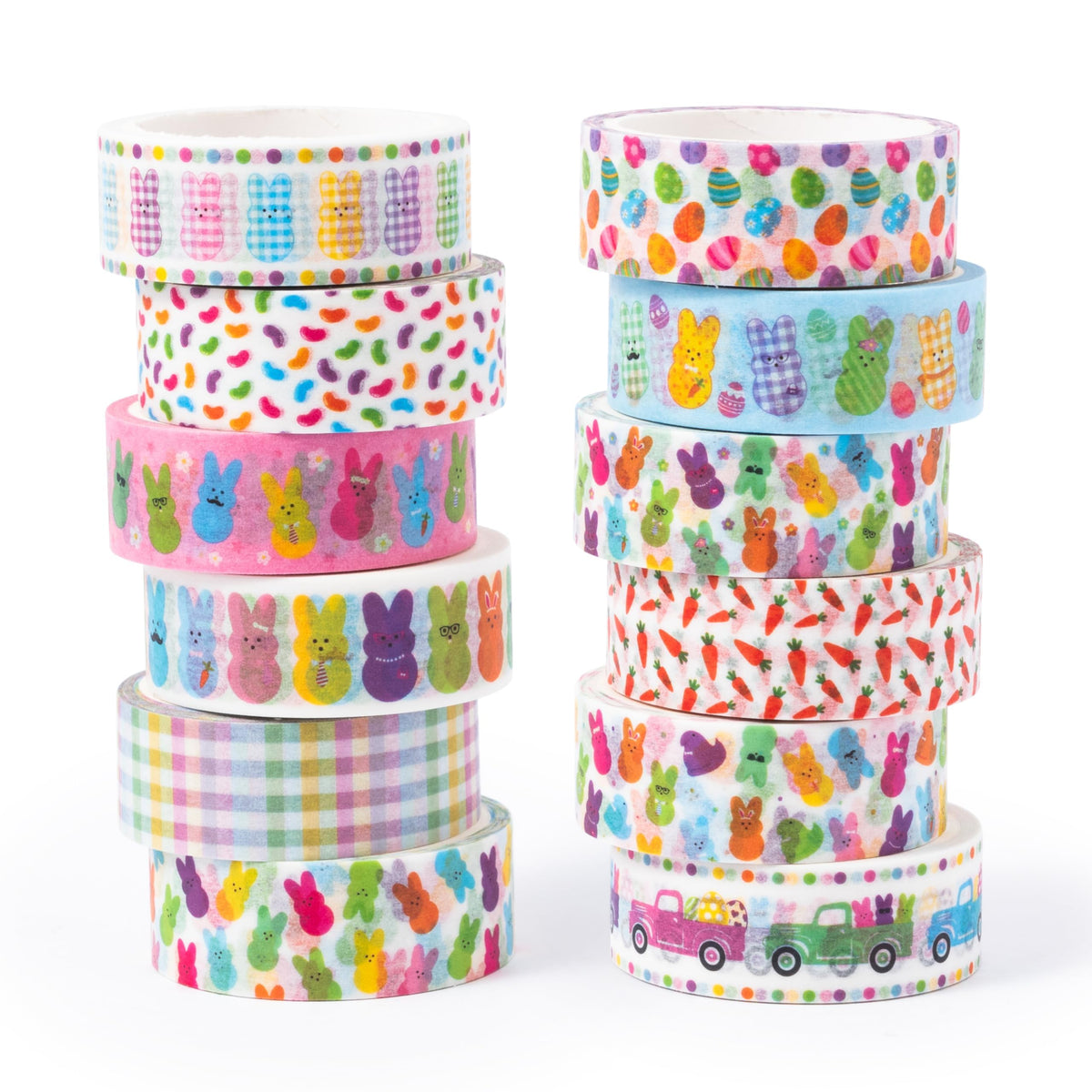 BkeeCten Cute Bunny Easy Hand Tear Washi Tape for Scrapbook Gift Wrapping