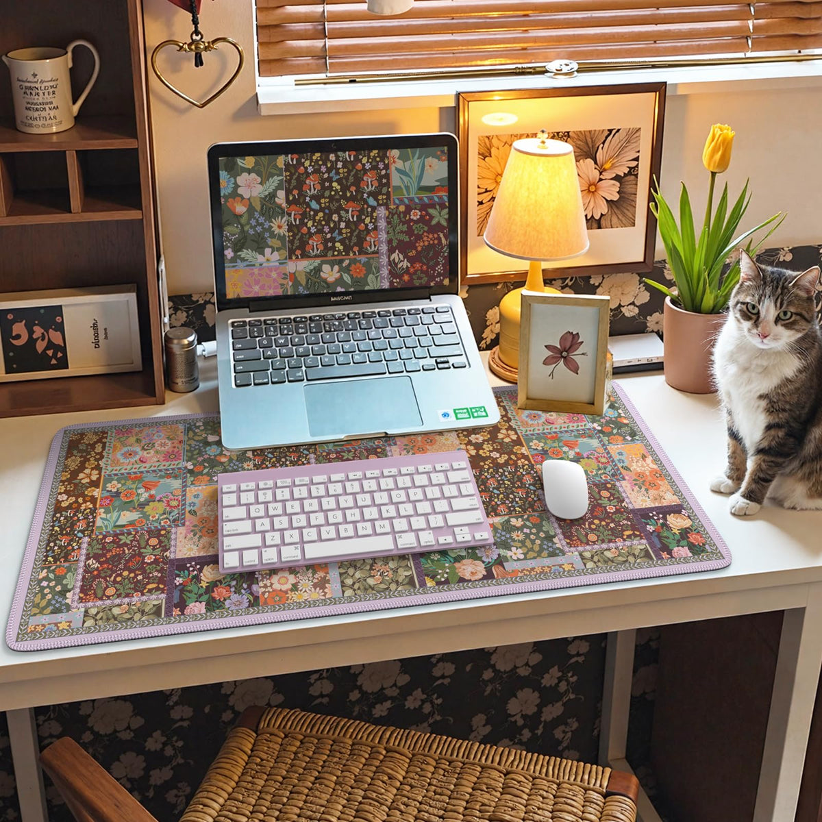 HAOCOO Brown Desk Pad, Waterproof Computer Mat for Home Desk Setup