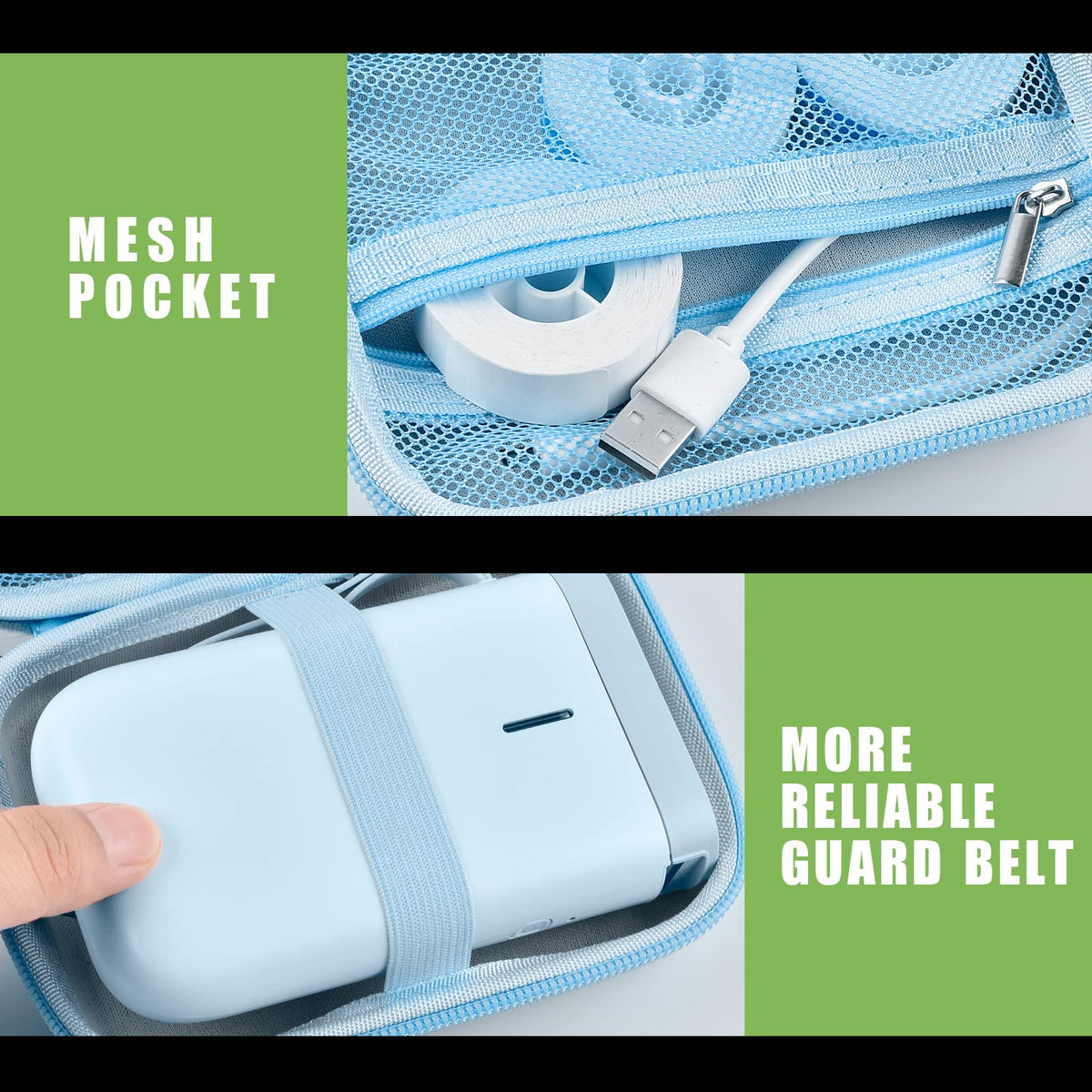 ALKOO Case Compatible with NIIMBOT D11 Label Maker Printer, Storage Bag for Phomemo D30 for Canon
