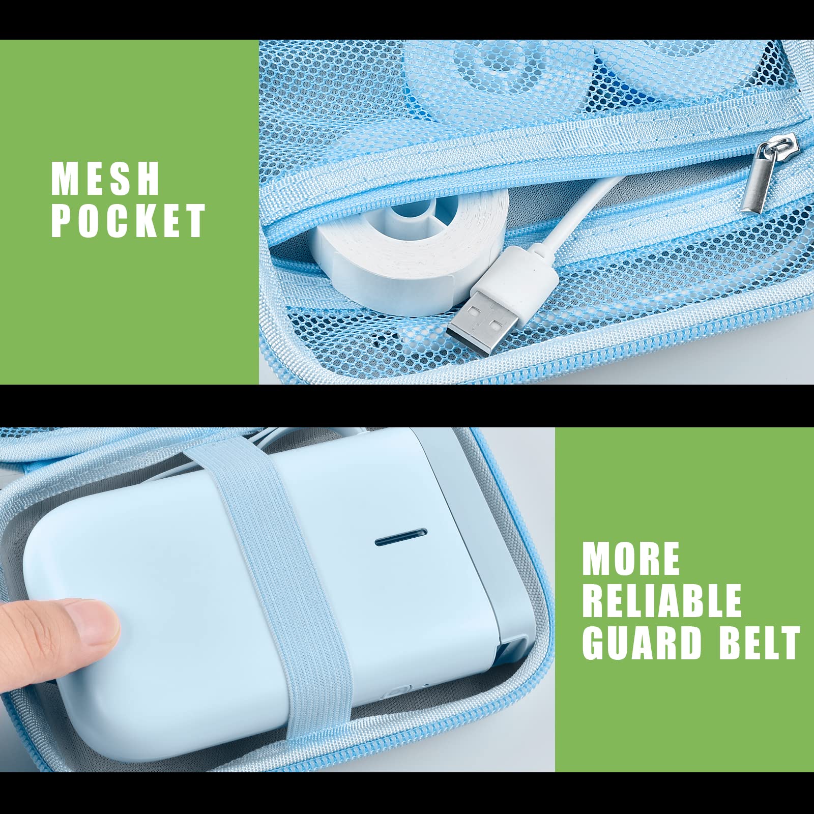 ALKOO Case Compatible with NIIMBOT D11 Label Maker Printer, Storage Bag for Phomemo D30 for Canon